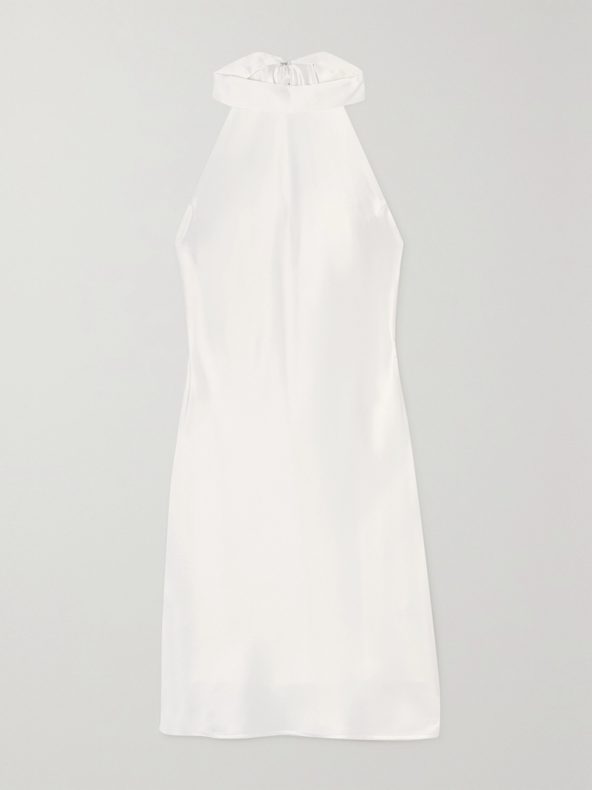 Galvan Satin halterneck mini dress