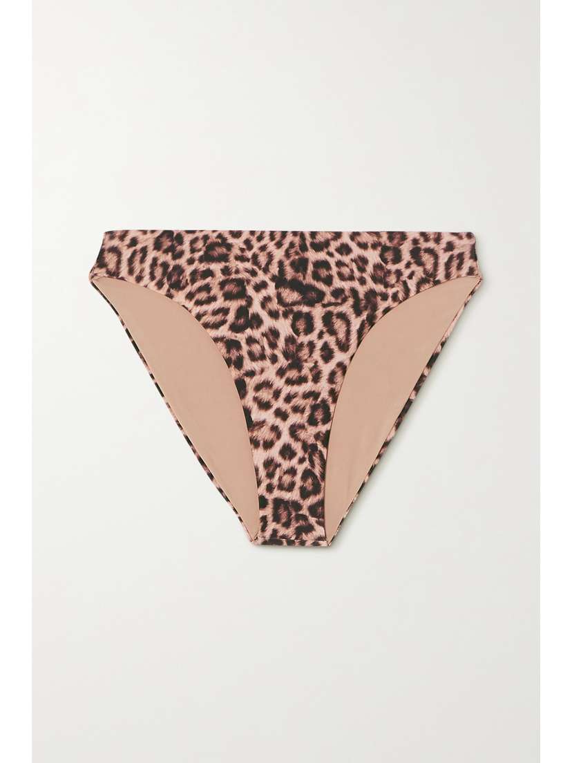 BEACH RIOT Chelsea Leopard-print Bikini Briefs