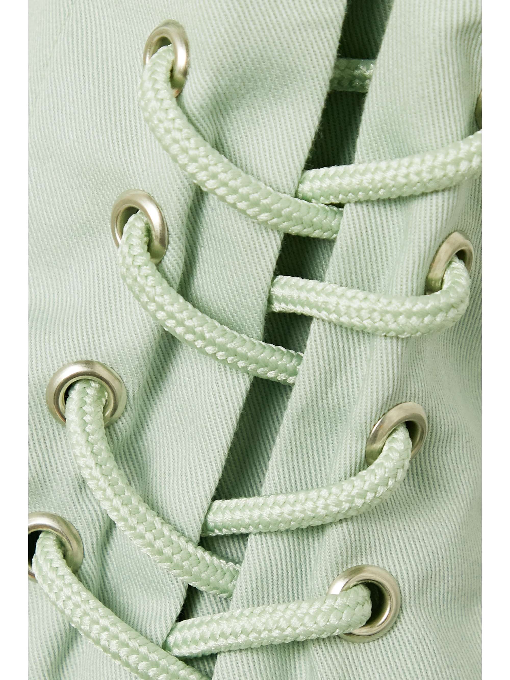PARADISED Arielle lace-up cotton-twill tapered pants