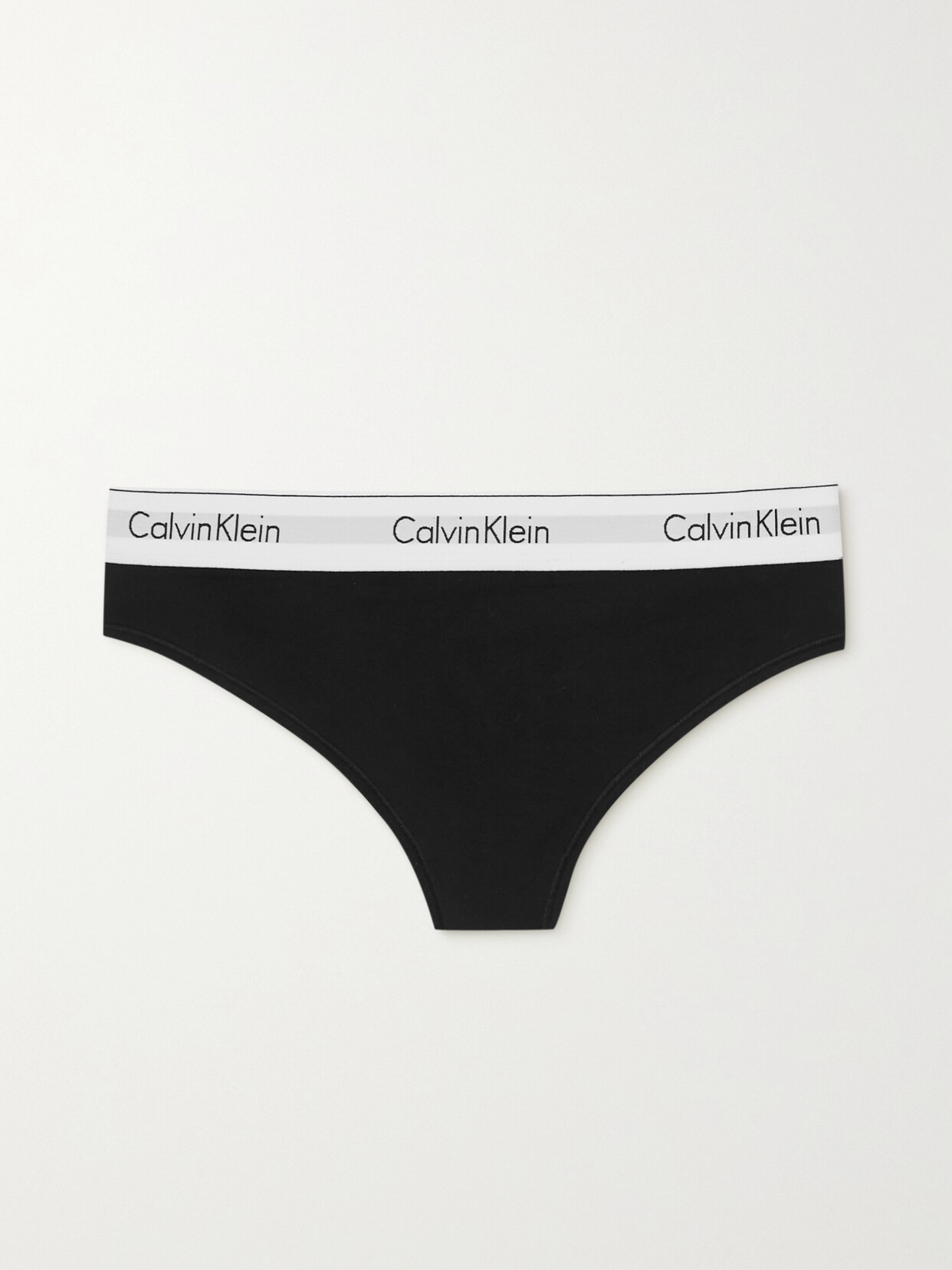 Calvin Klein Underwear Modern Cotton Stretch Cotton-blend Jersey Briefs In Black