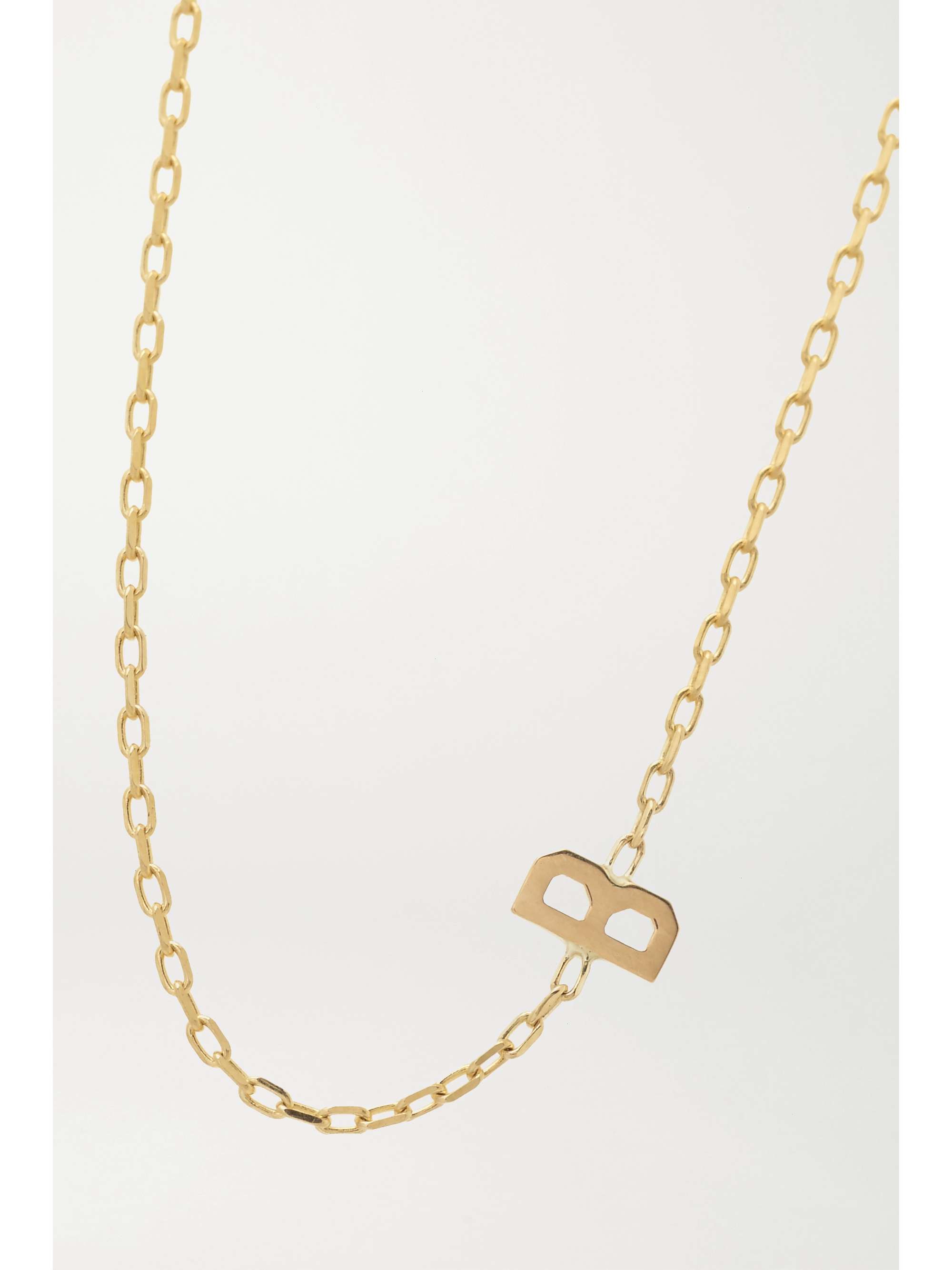STONE AND STRAND Alphabet 14-karat gold bracelet