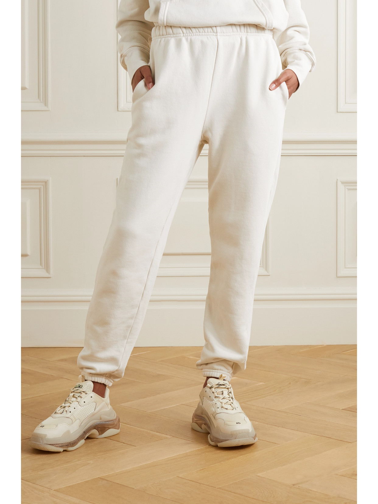 LES TIEN COTTON-JERSEY TRACK PANTS