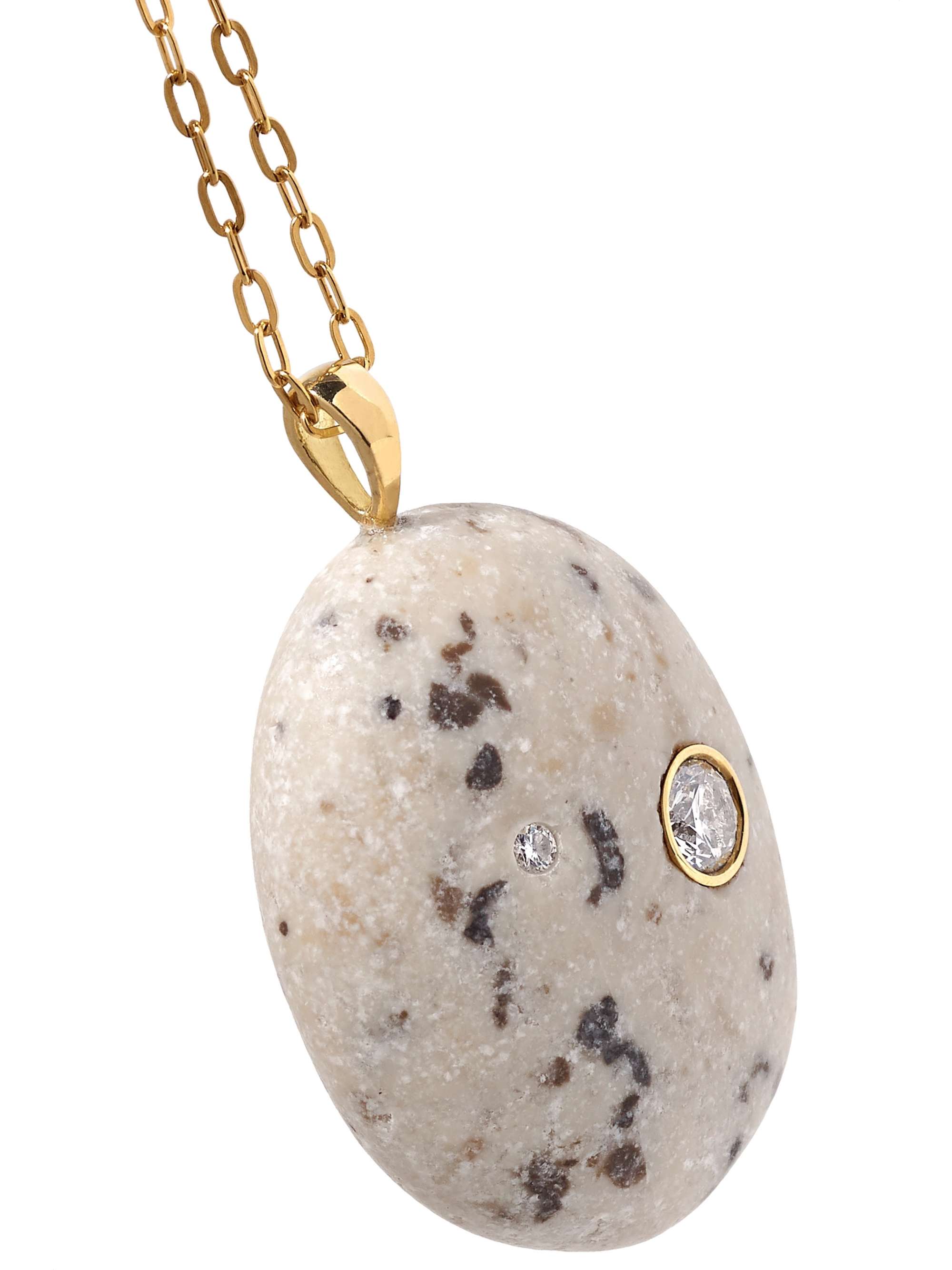 CVC STONES Sale e Pepe 18-karat gold, stone and diamond necklace