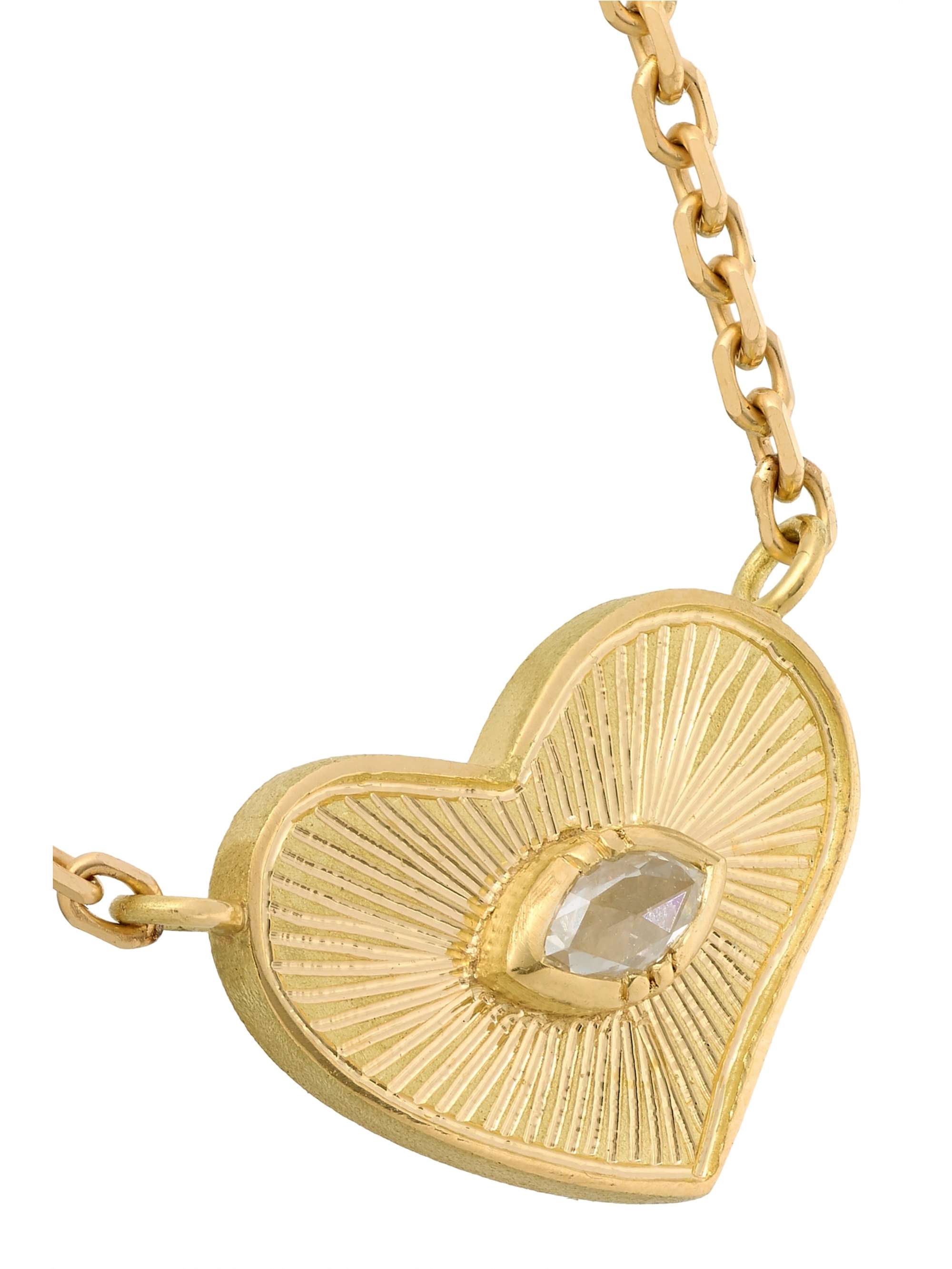 BROOKE GREGSON Heart 18-karat gold diamond necklace