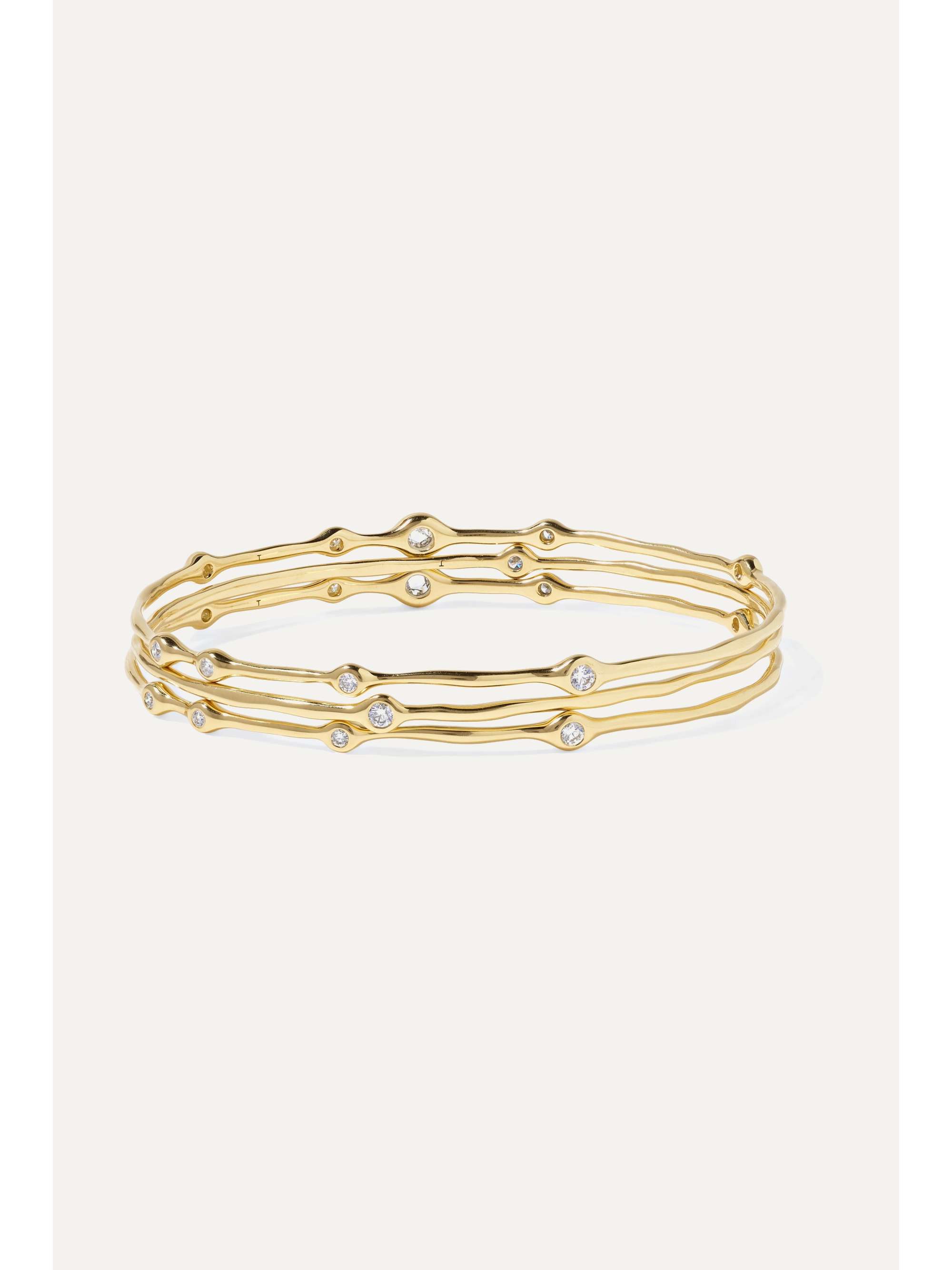 IPPOLITA Stardust Superstar set of three 18-karat gold diamond bangles