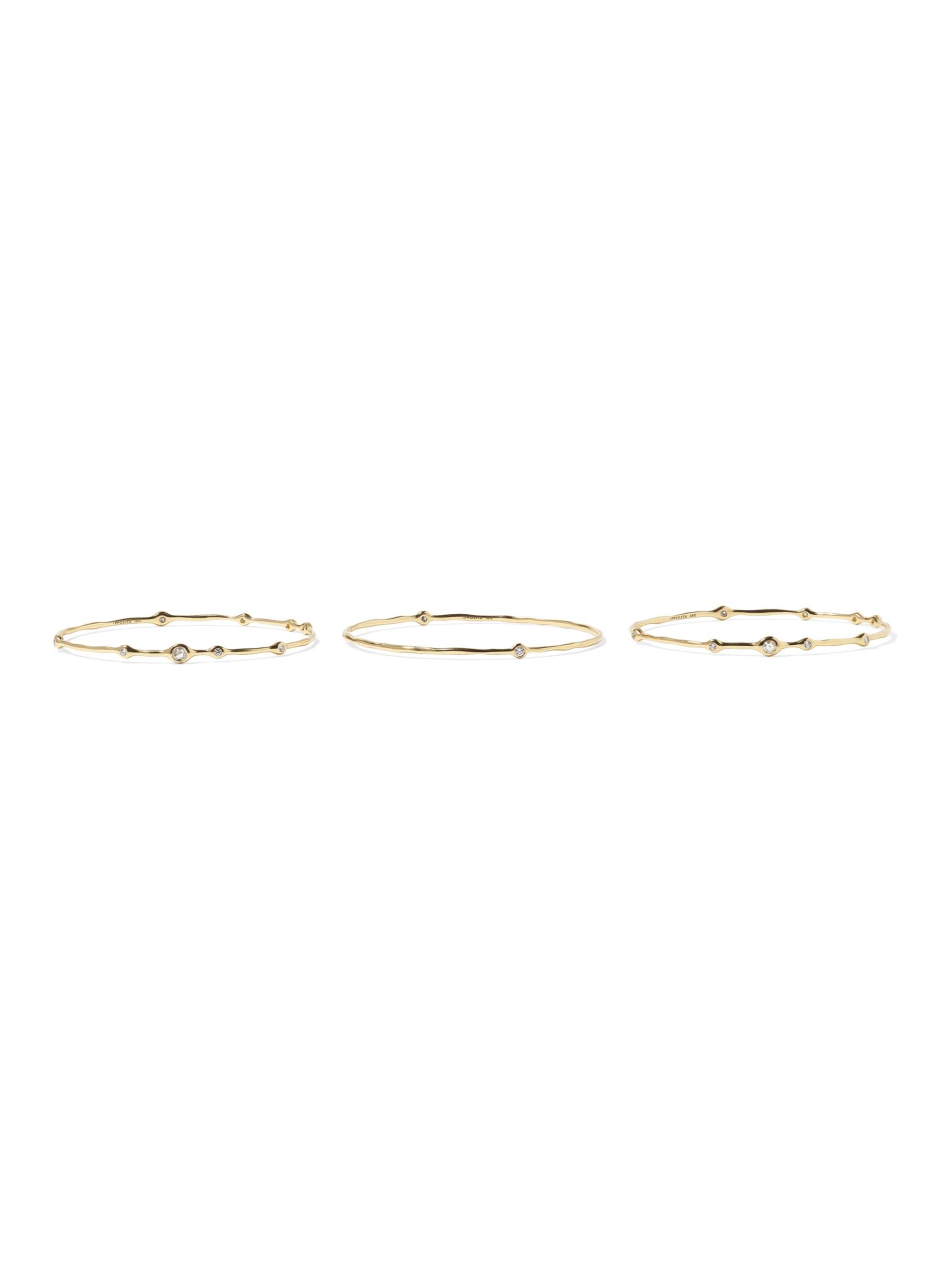 IPPOLITA Stardust Superstar set of three 18-karat gold diamond bangles