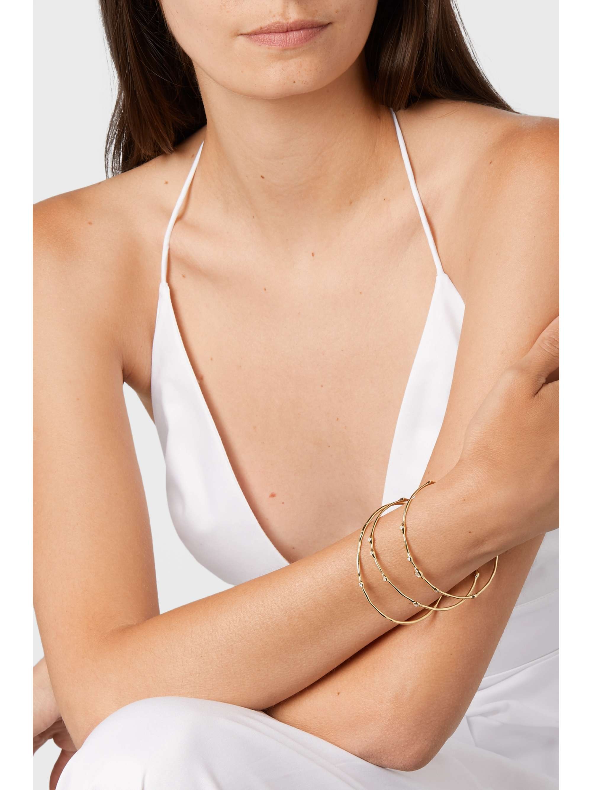 IPPOLITA Stardust Superstar set of three 18-karat gold diamond bangles