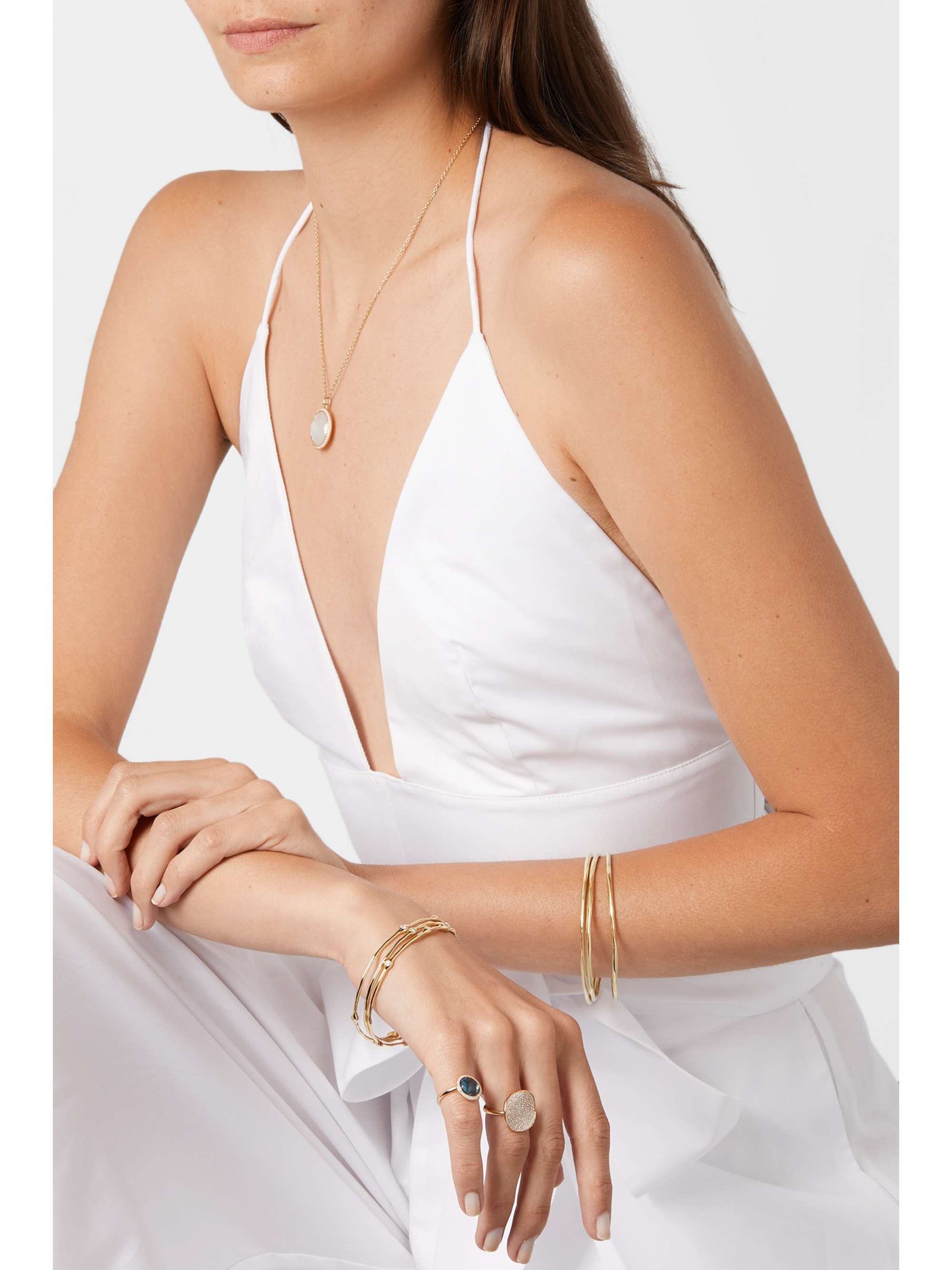 IPPOLITA Stardust Superstar set of three 18-karat gold diamond bangles