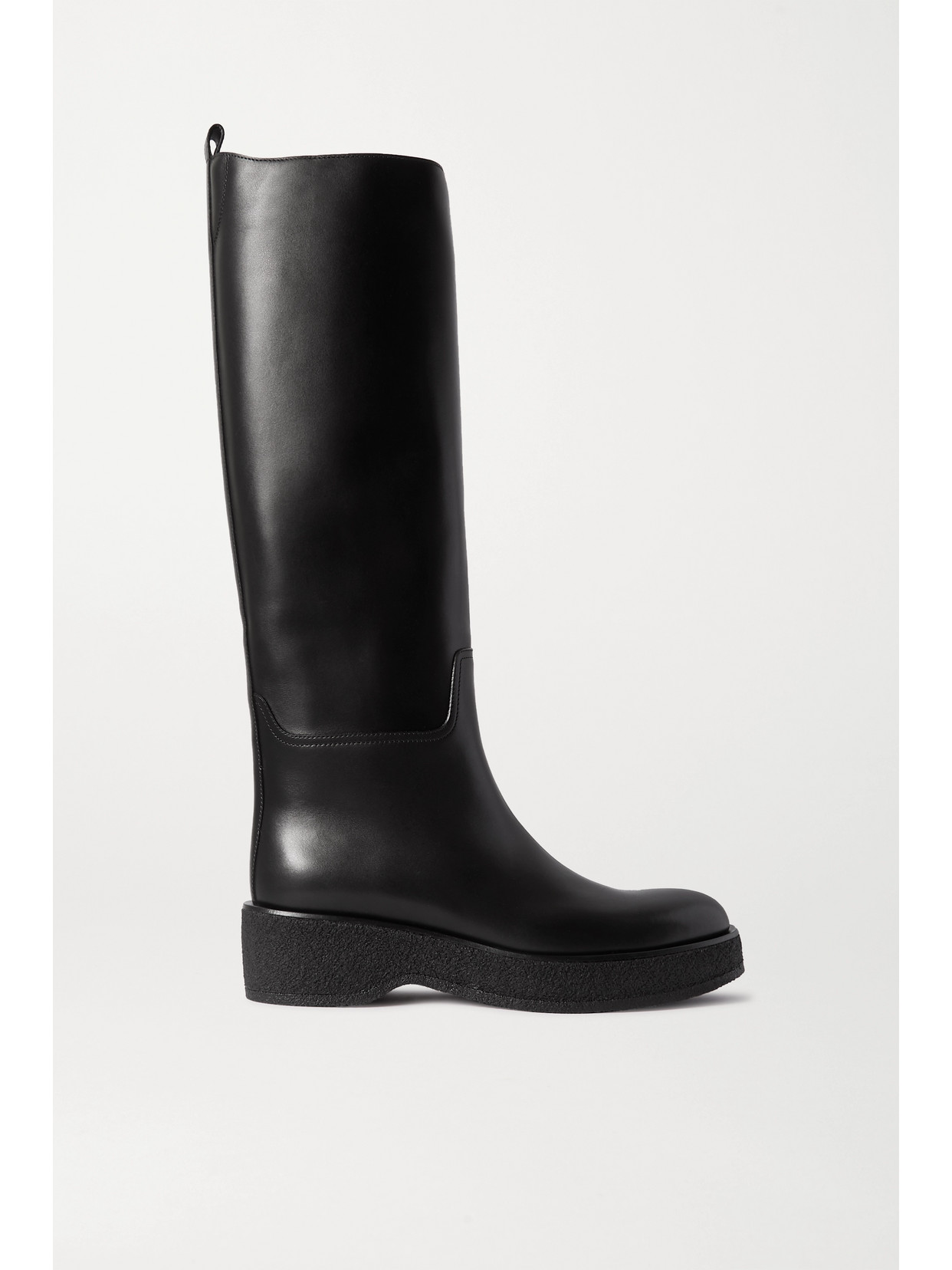 The Row Motorbike Leather Knee Boots In Black ModeSens