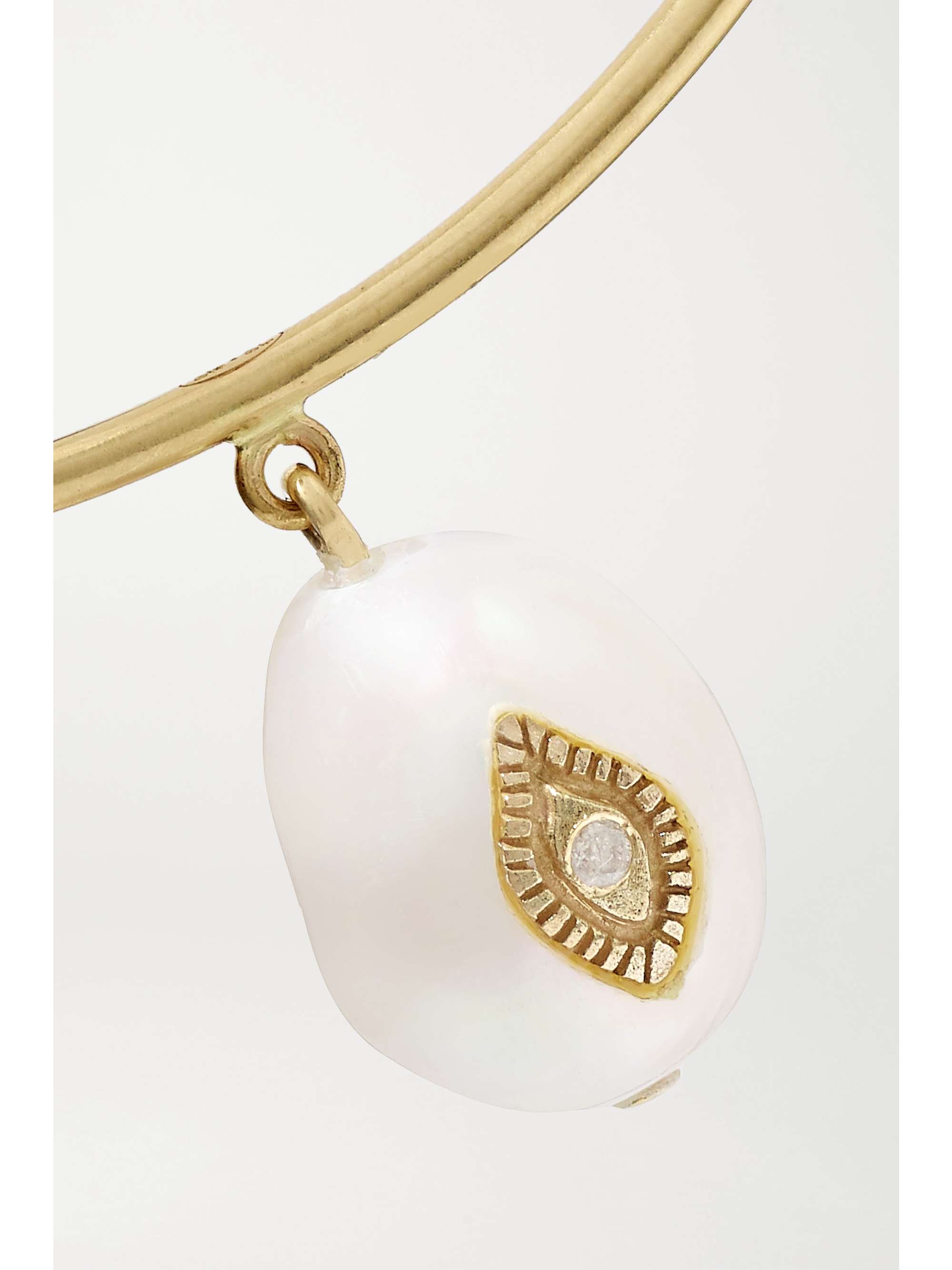PASCALE MONVOISIN Charlie 9-karat gold, pearl and diamond bracelet