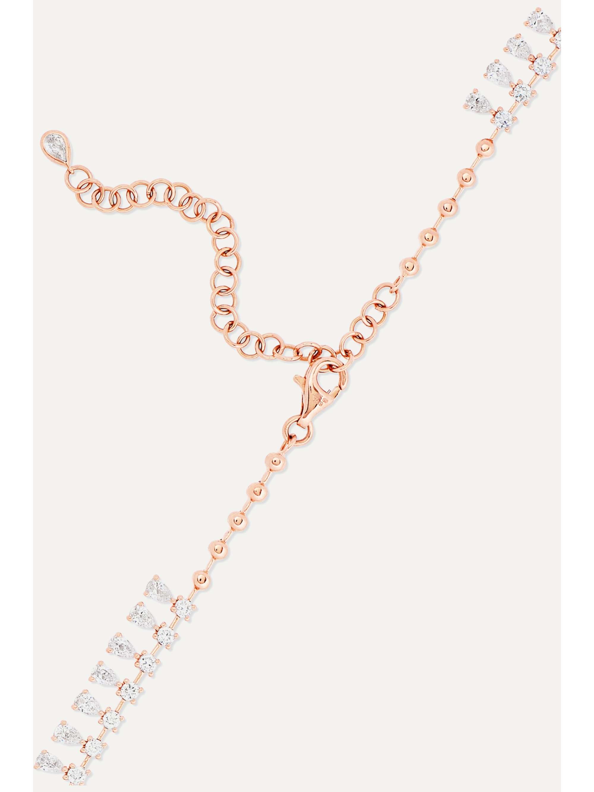 ANITA KO 18-karat rose gold diamond necklace