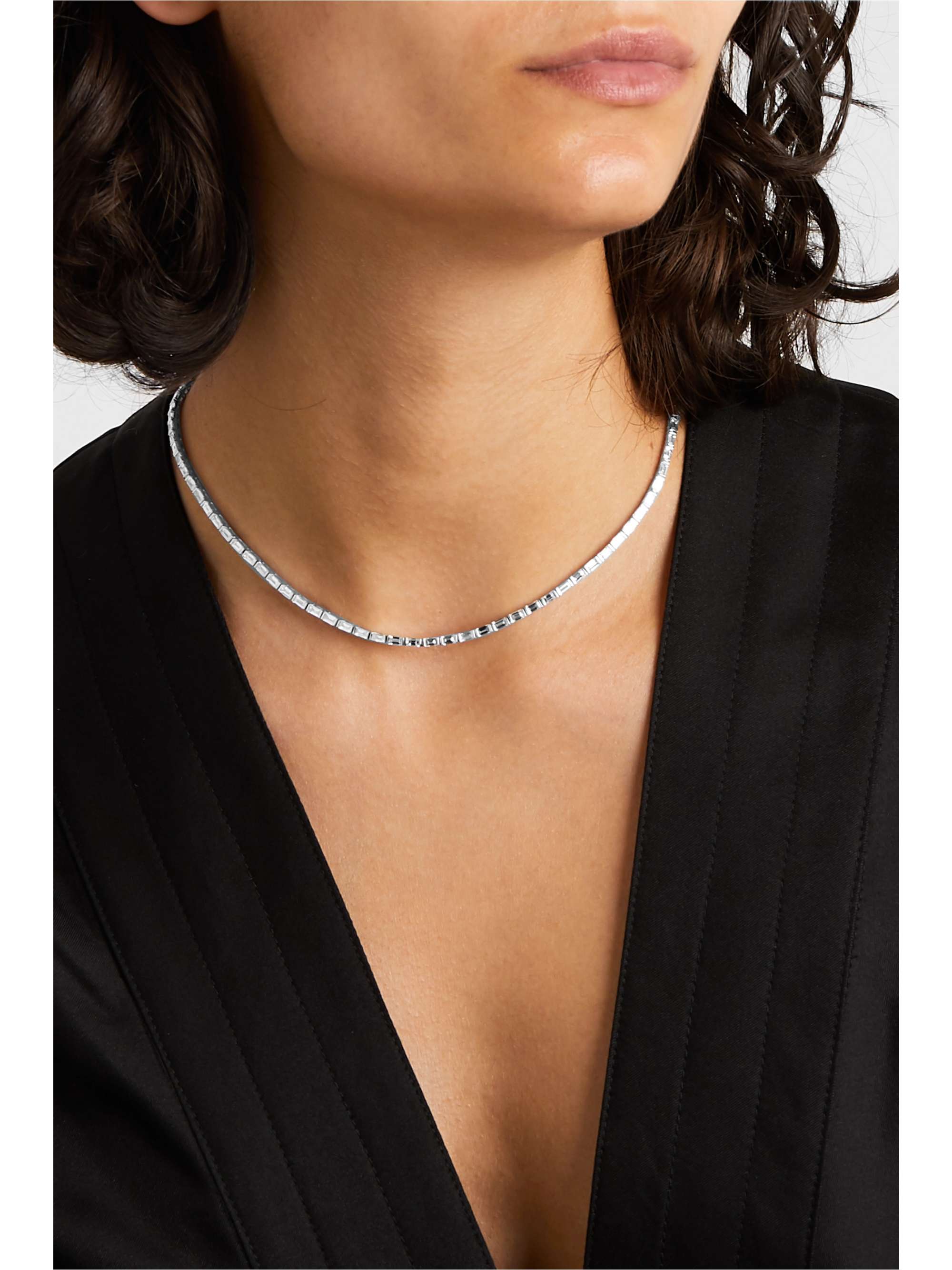 ANITA KO 18-karat white gold diamond necklace