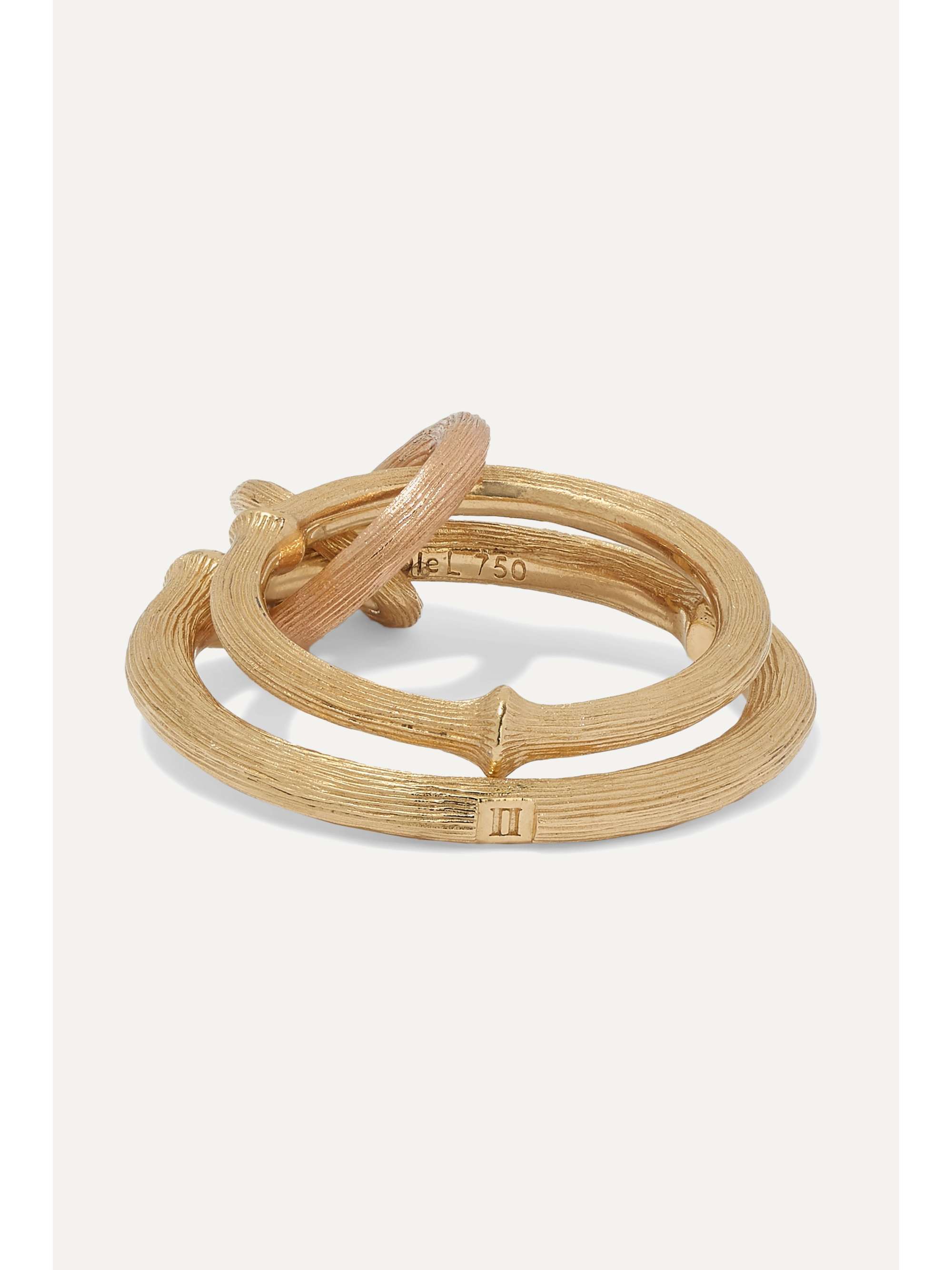 OLE LYNGGAARD COPENHAGEN Nature 18-karat yellow and rose gold ring