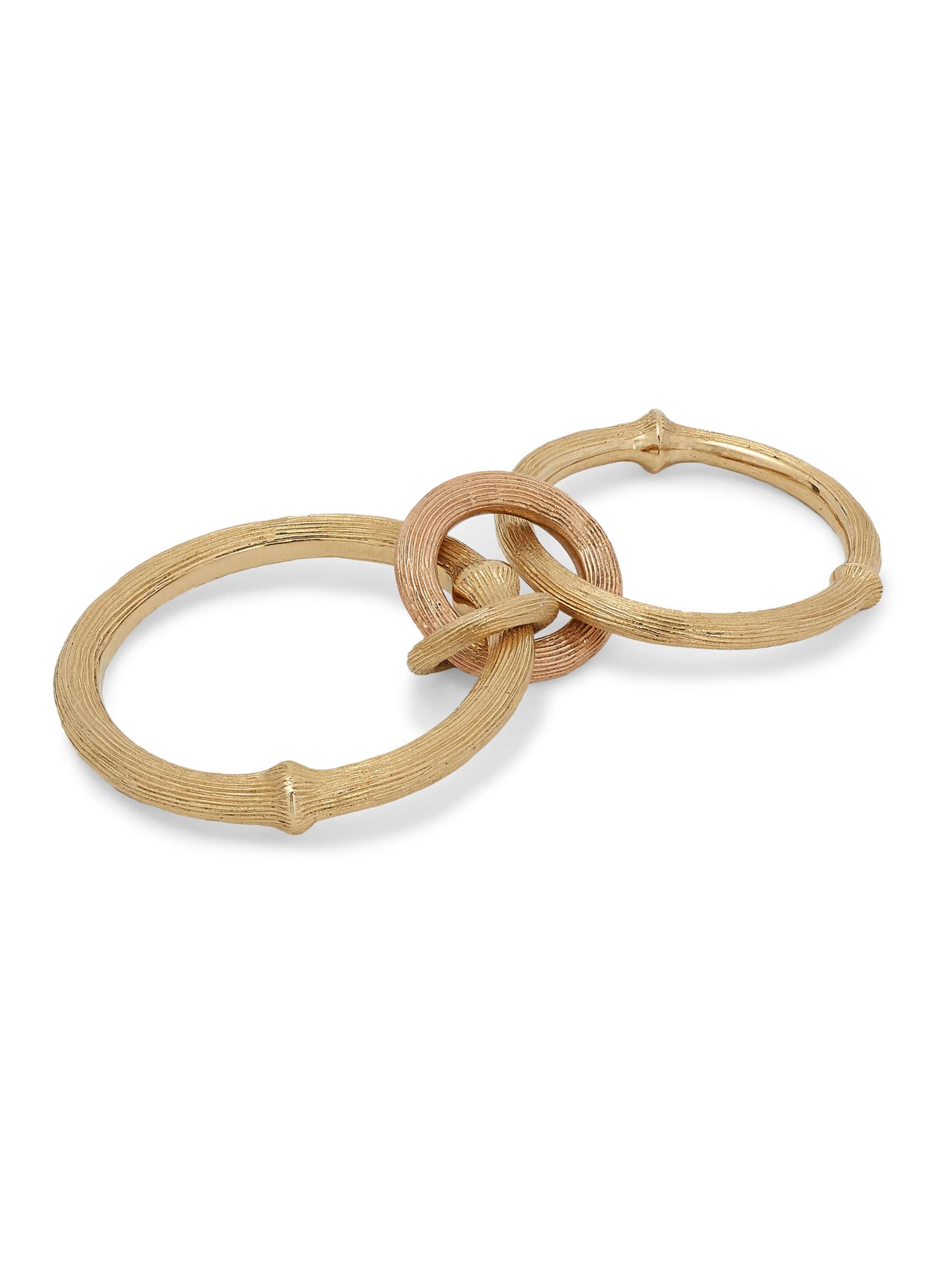 OLE LYNGGAARD COPENHAGEN Nature 18-karat yellow and rose gold ring