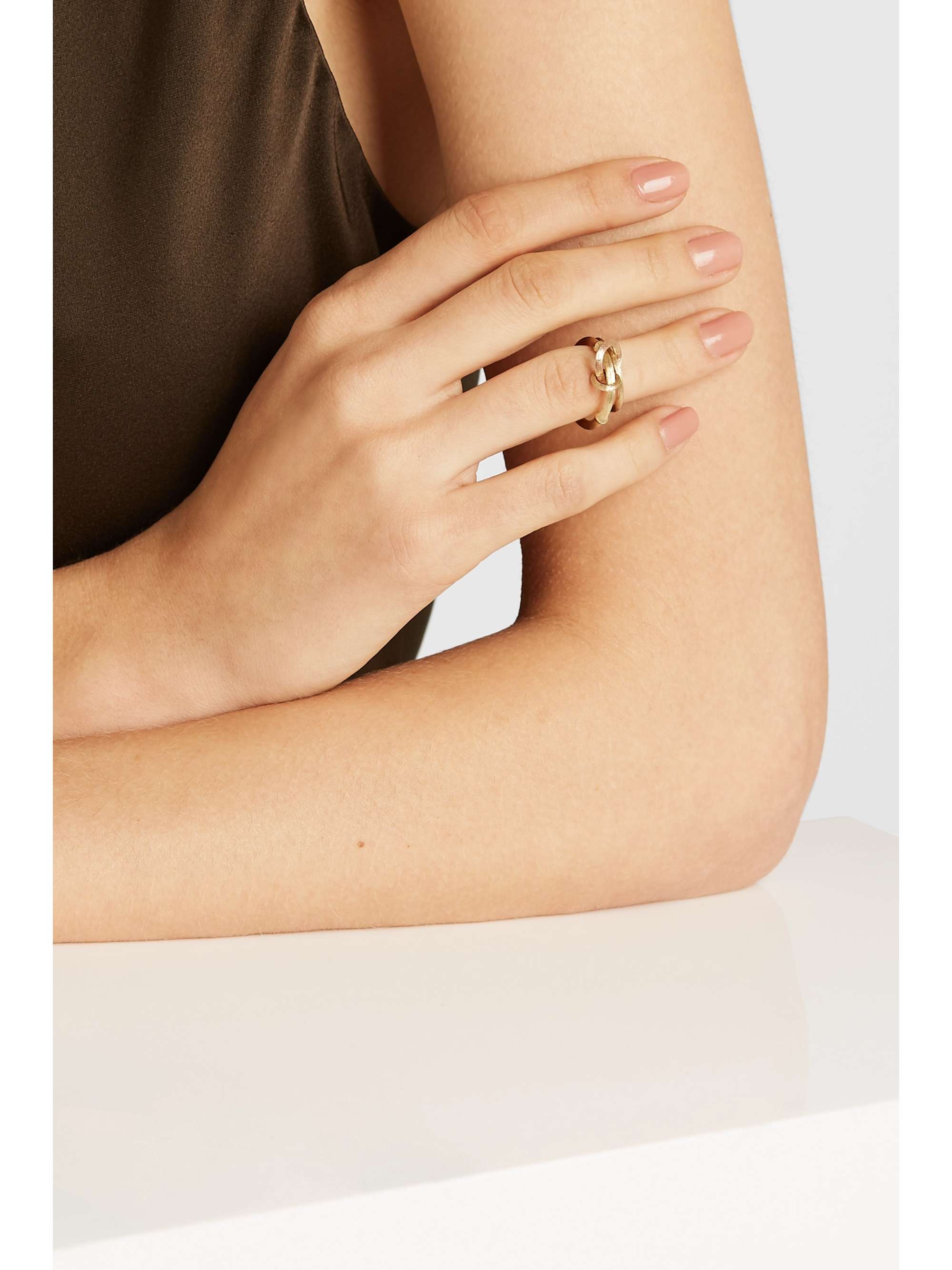 OLE LYNGGAARD COPENHAGEN Nature 18-karat yellow and rose gold ring