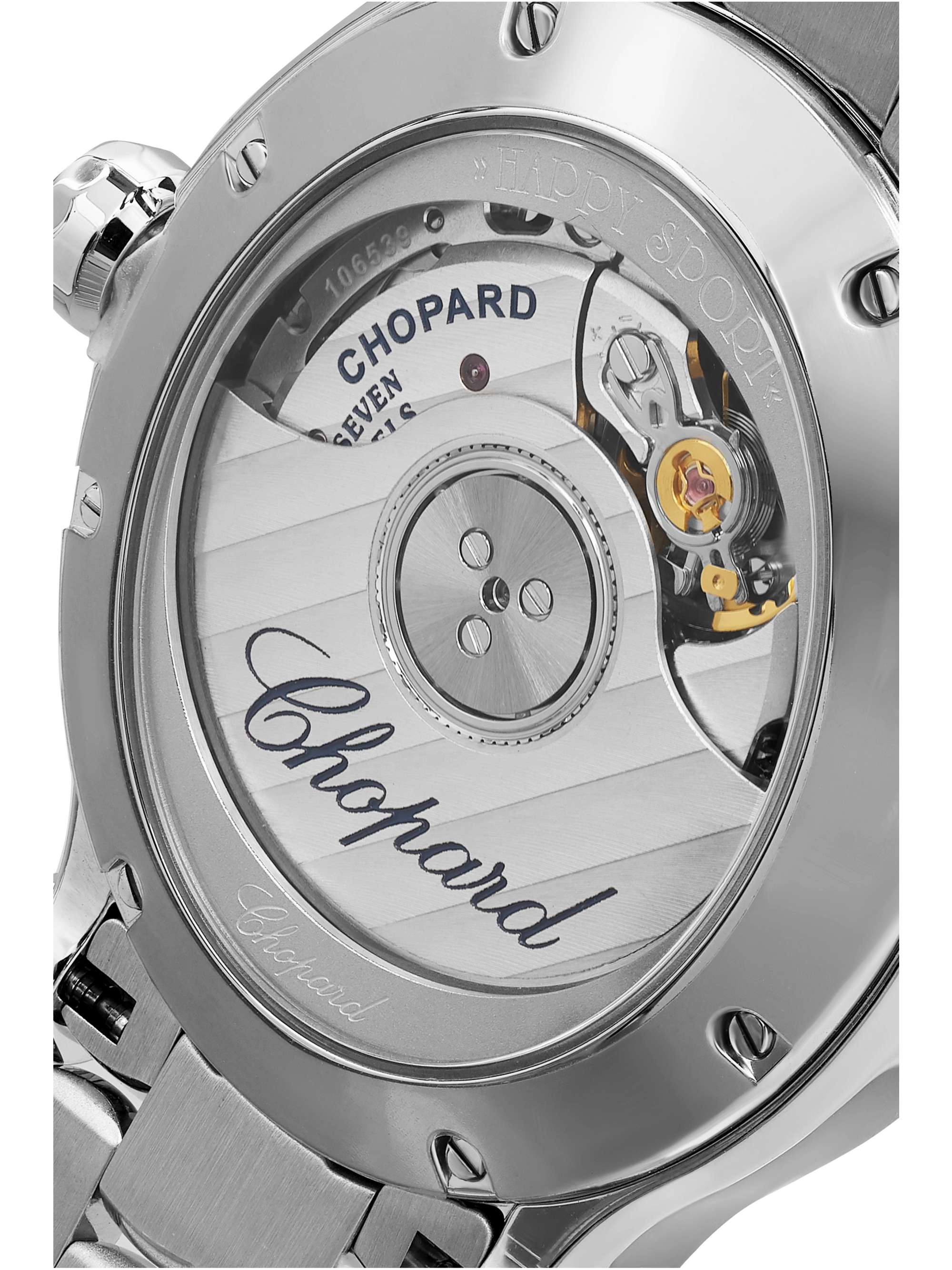 CHOPARD Happy Sport Oval Automatic 29 mm Uhr aus Edelstahl mit Diamanten