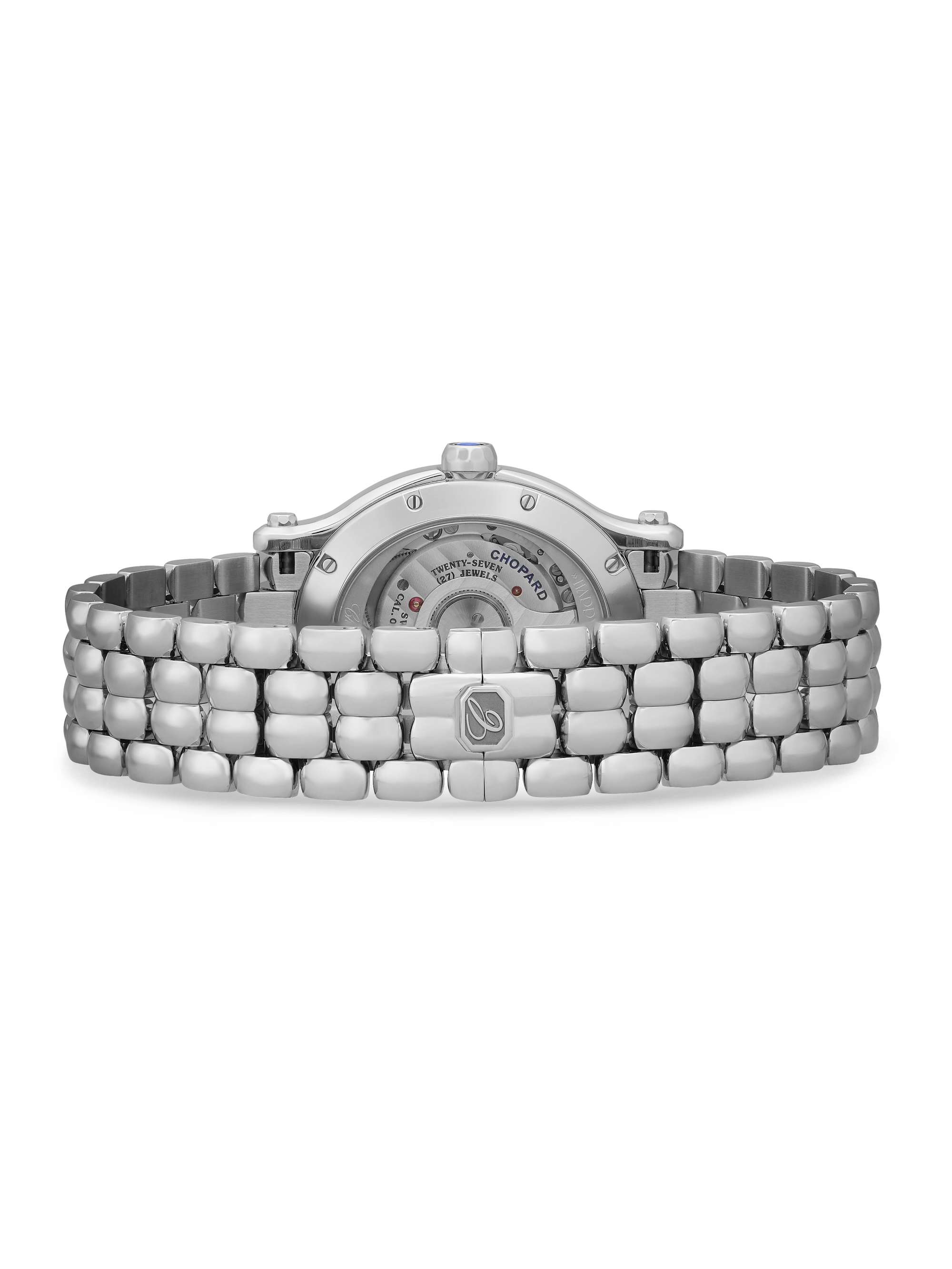 CHOPARD Happy Sport Oval Automatic 29 mm Uhr aus Edelstahl mit Diamanten