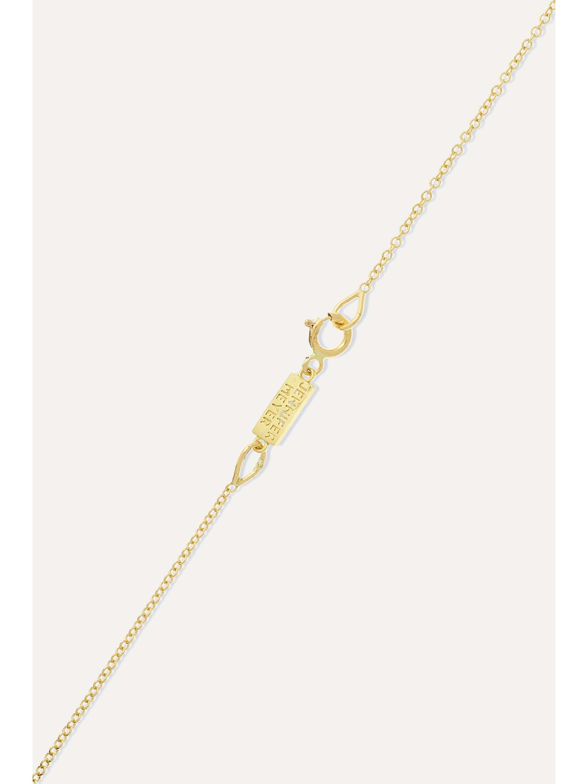 JENNIFER MEYER Large Flower 18-karat gold, sapphire and diamond necklace