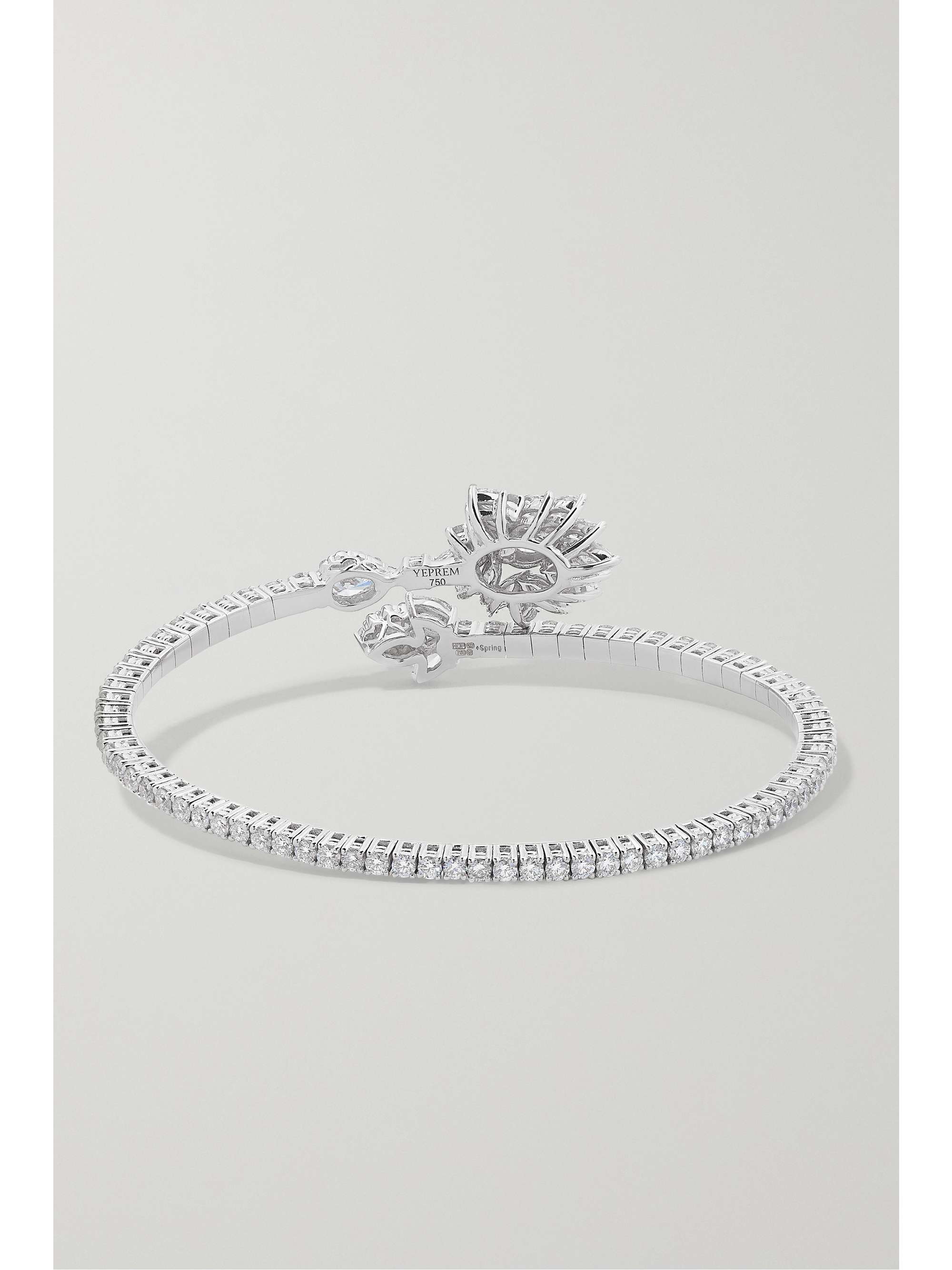 YEPREM 18-karat white gold diamond bracelet