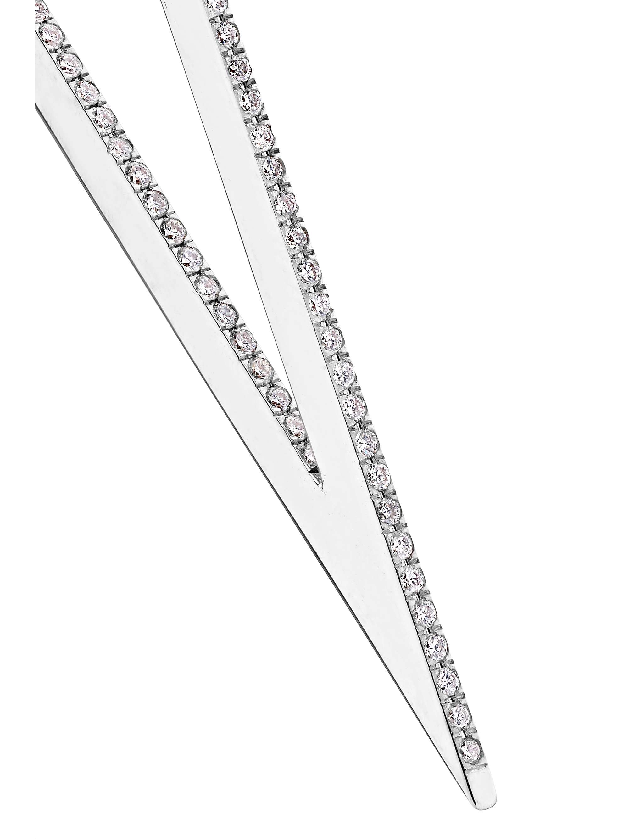 DIANE KORDAS Large Star Ohrring aus 18 Karat Weißgold mit Diamanten