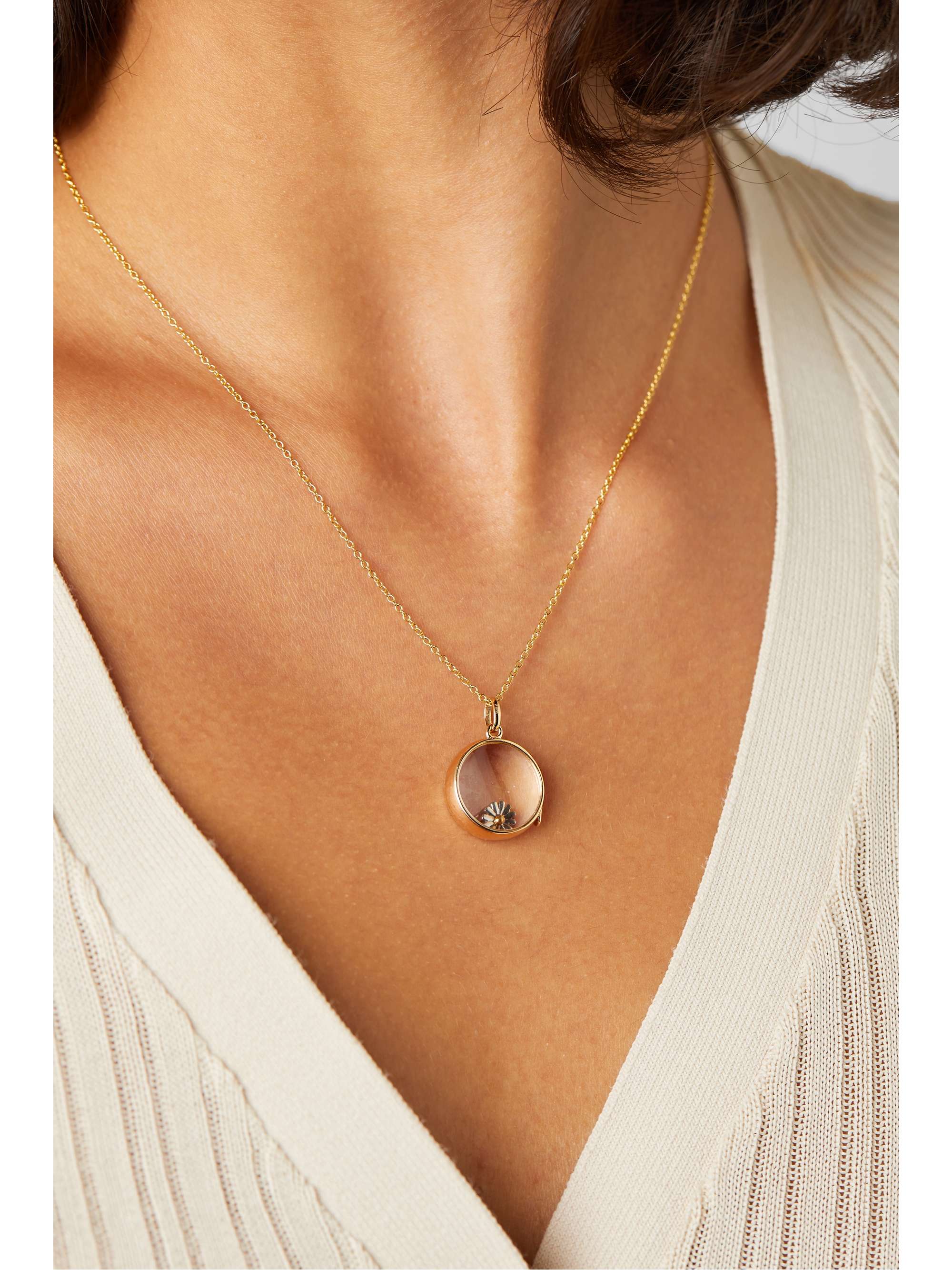 LOQUET 18-karat yellow and white gold charms