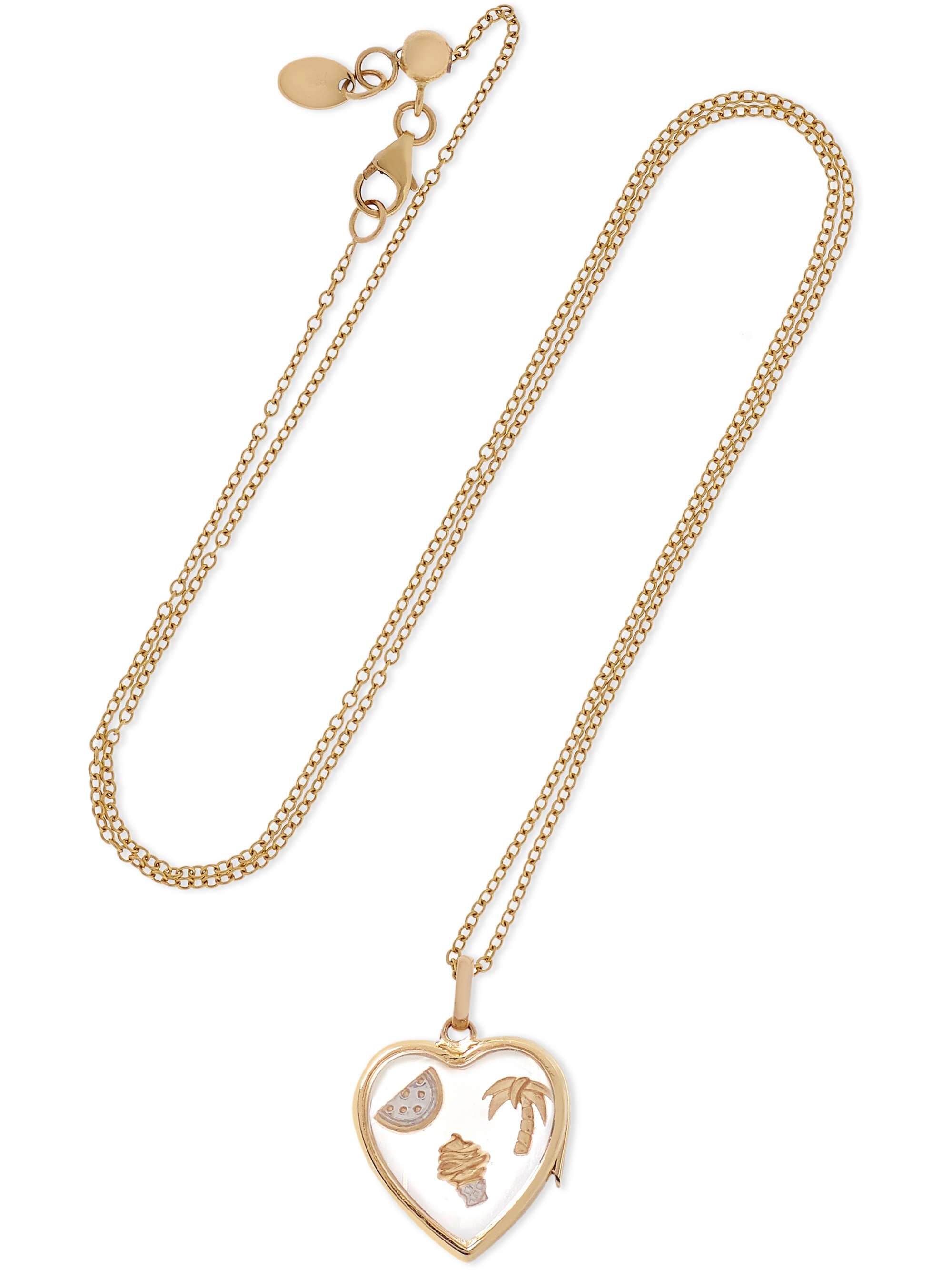 LOQUET 18-karat yellow and white gold charms