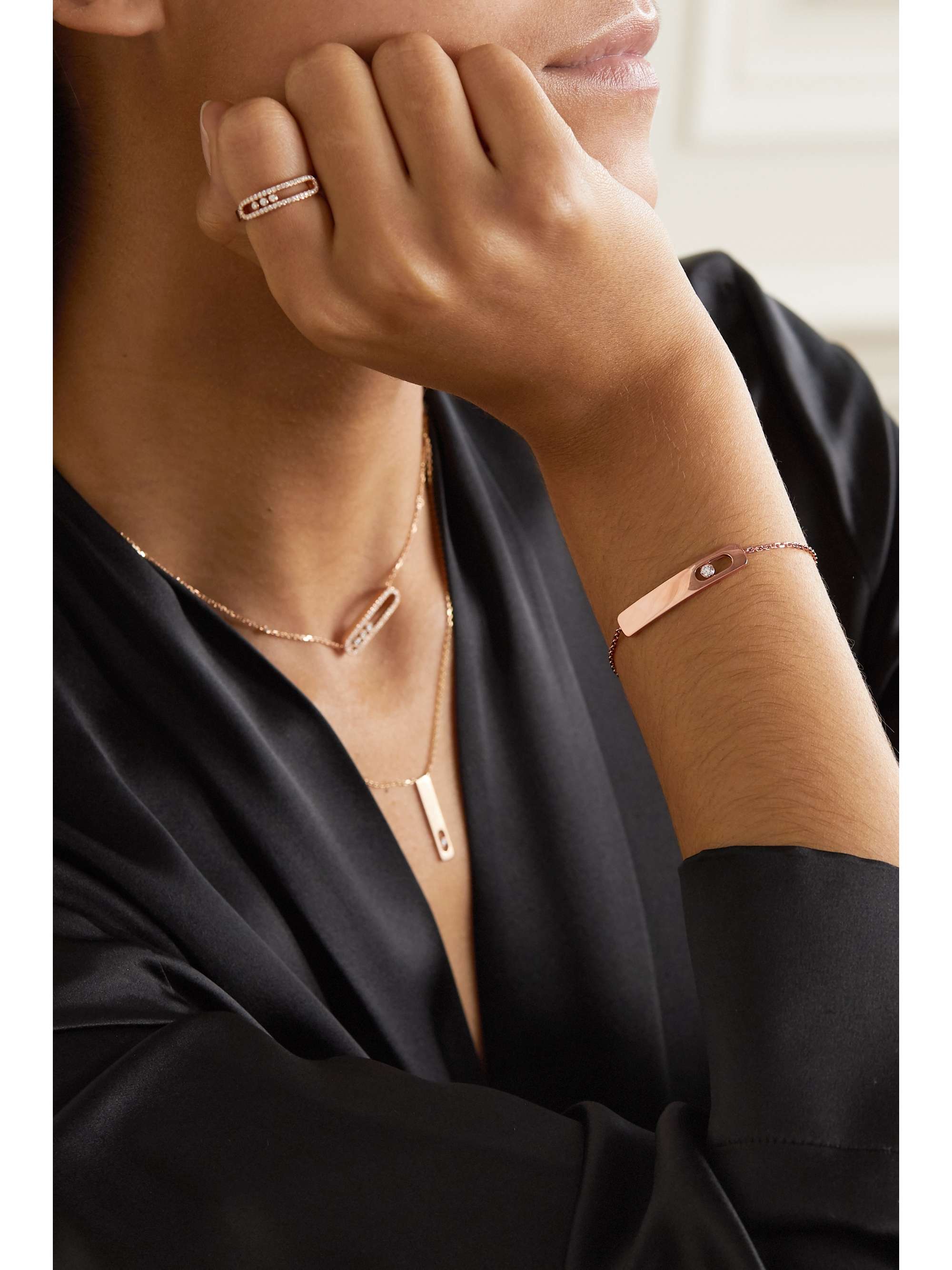 MESSIKA My First Diamond 18-karat rose gold diamond bracelet