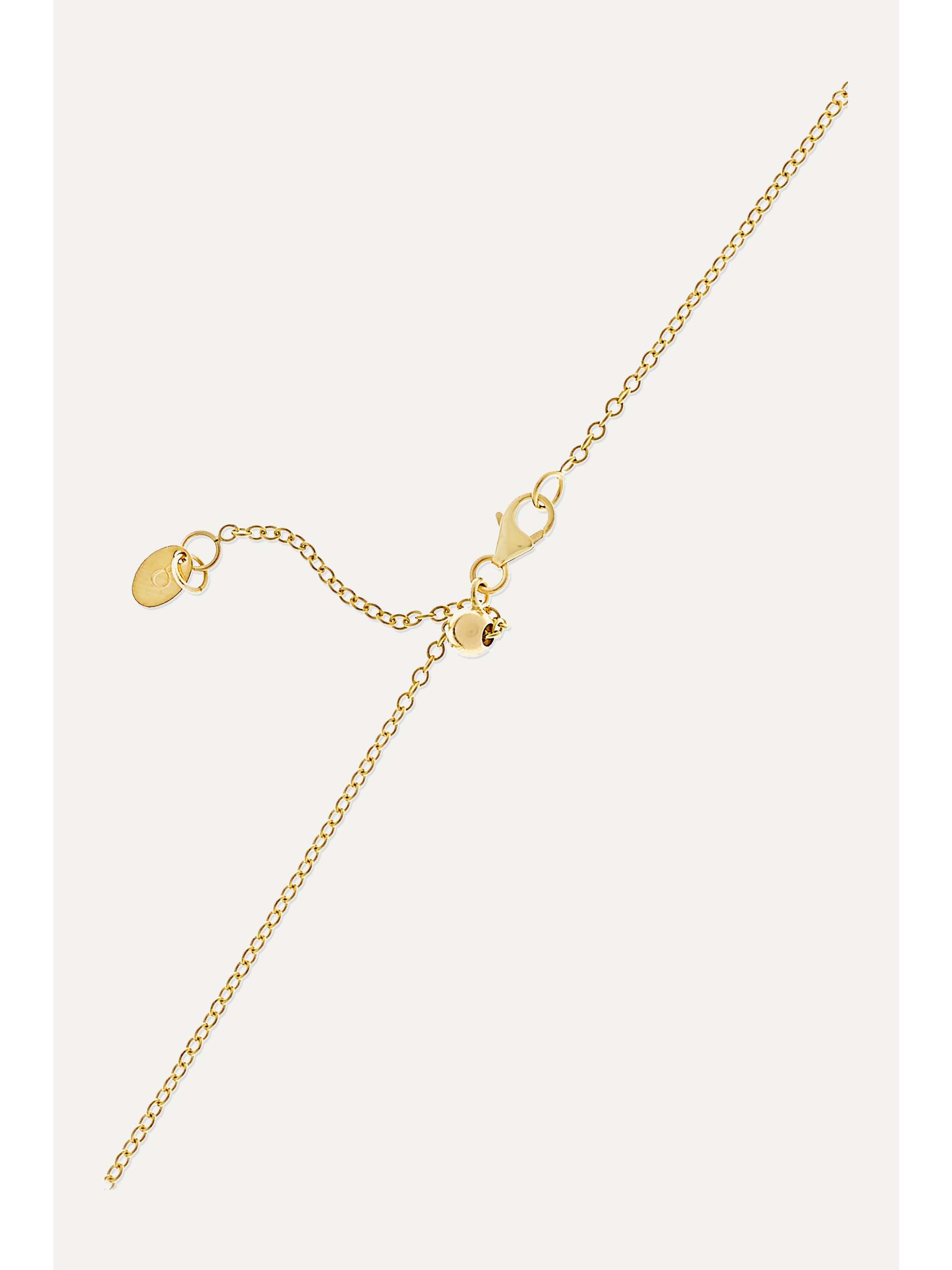 LOQUET 18-karat gold, sapphire crystal and diamond locket necklace