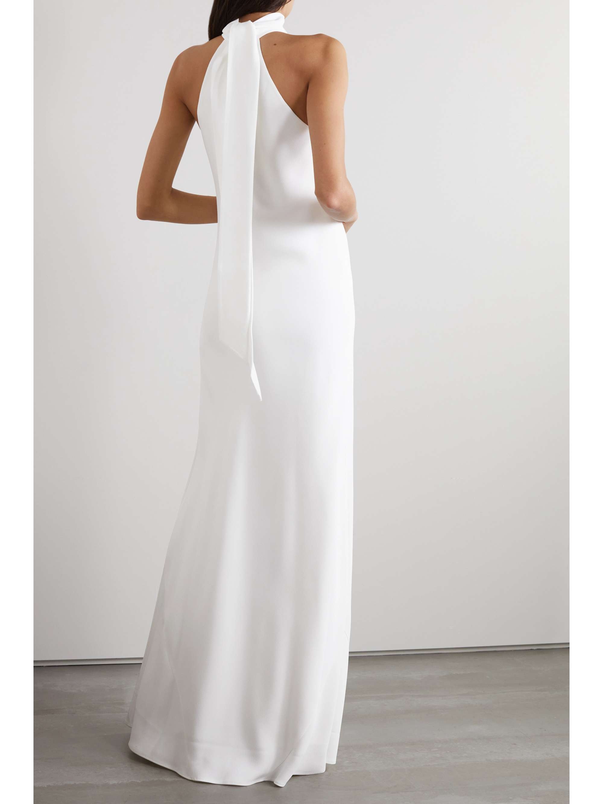 GALVAN Sienna crepe halterneck gown