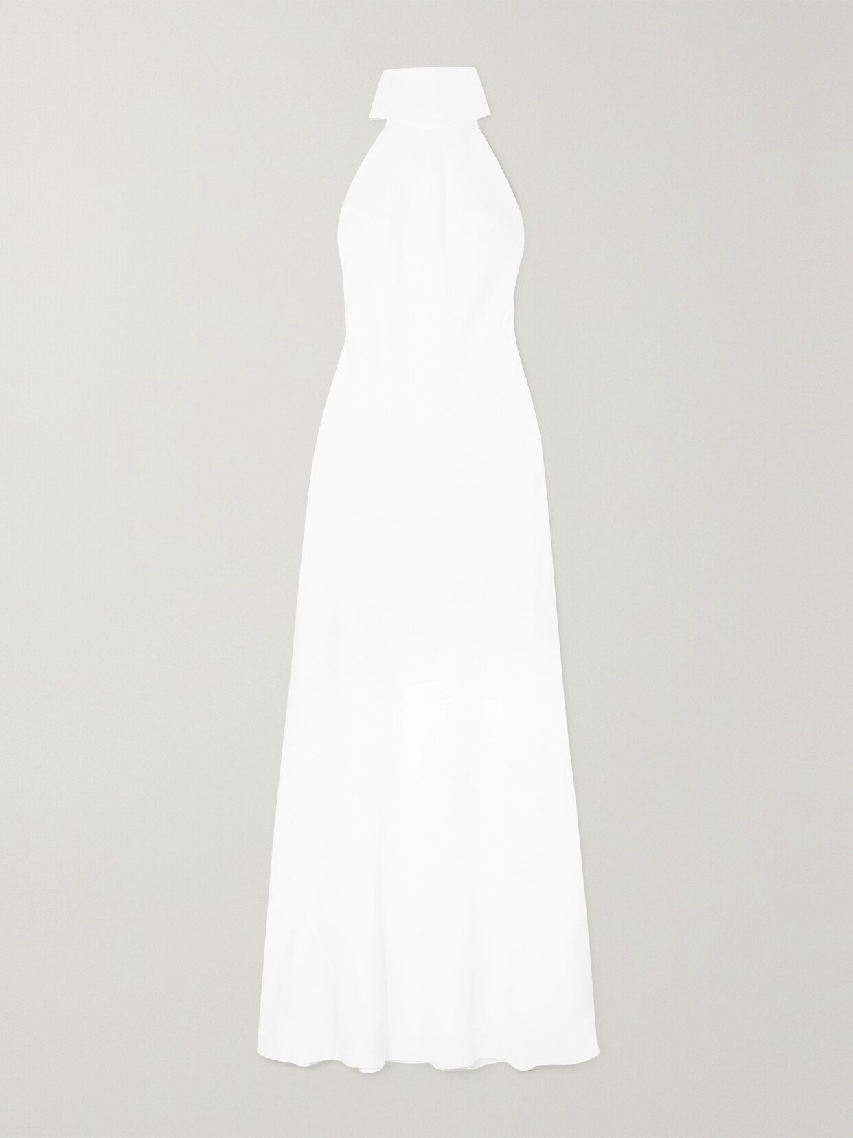 Galvan Sienna Crepe Halterneck Gown - White