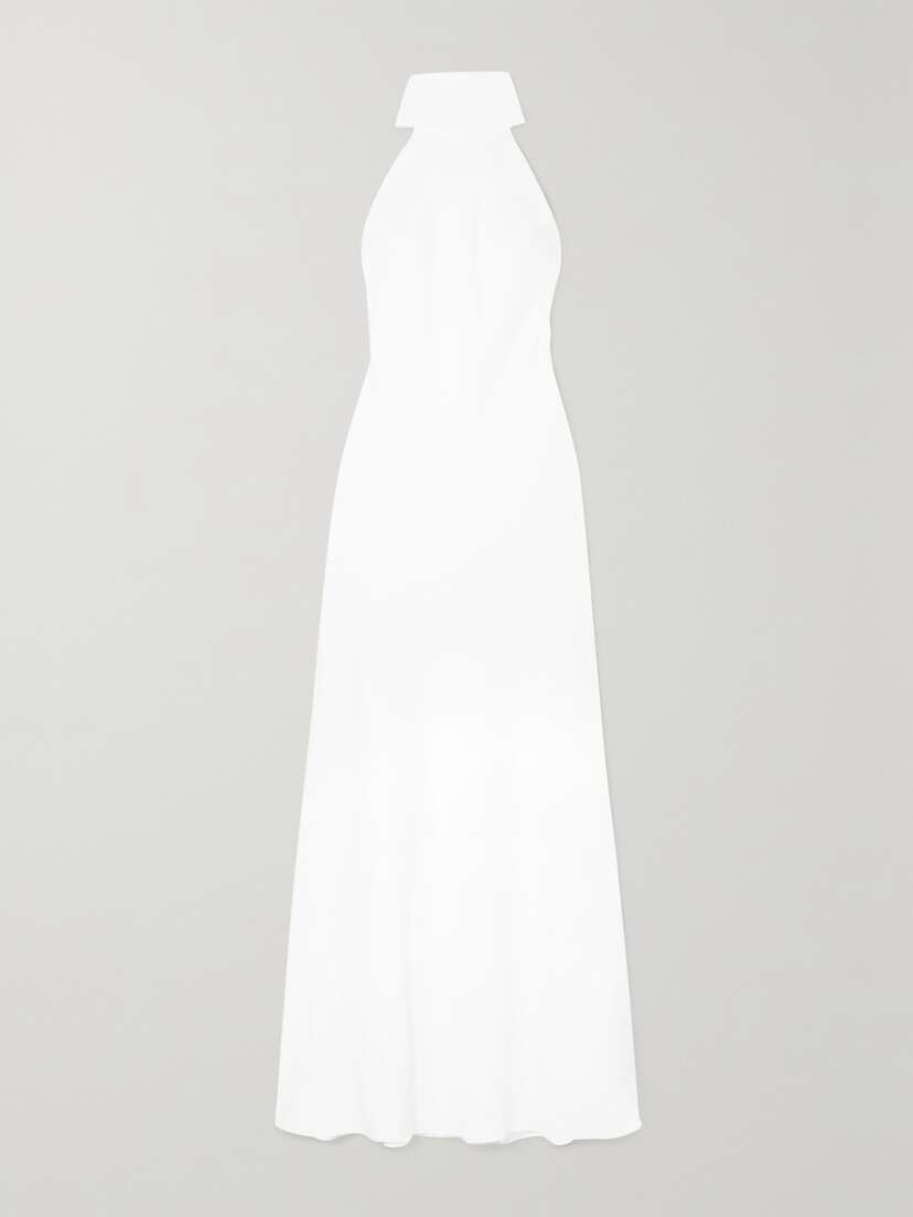 Galvan Sienna Crepe Halterneck Gown