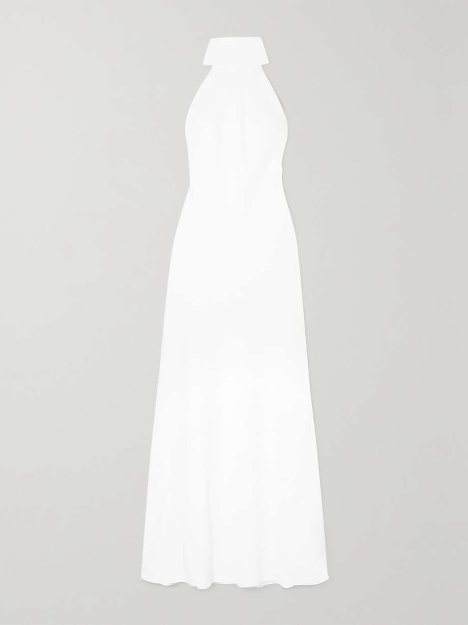 sienna crepe halterneck gown