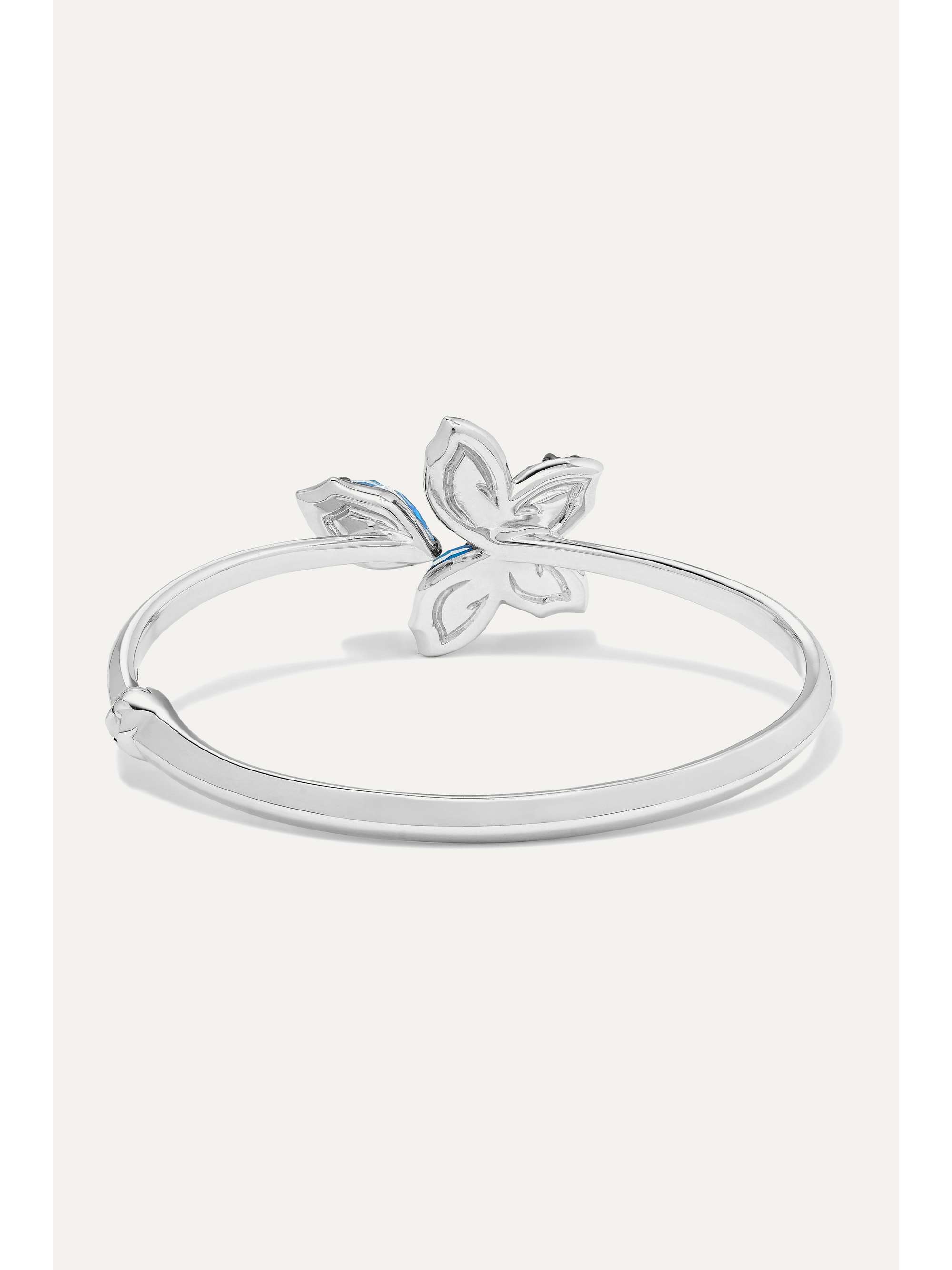 STEPHEN WEBSTER + NET SUSTAIN Love Me, Love Me Not 18-karat white gold, quartz and diamond cuff