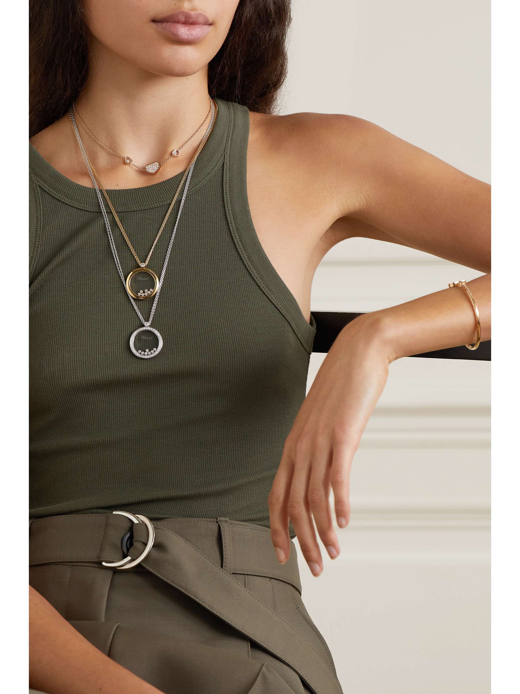 CHOPARD + NET SUSTAIN Happy Diamonds 18-karat gold diamond necklace
