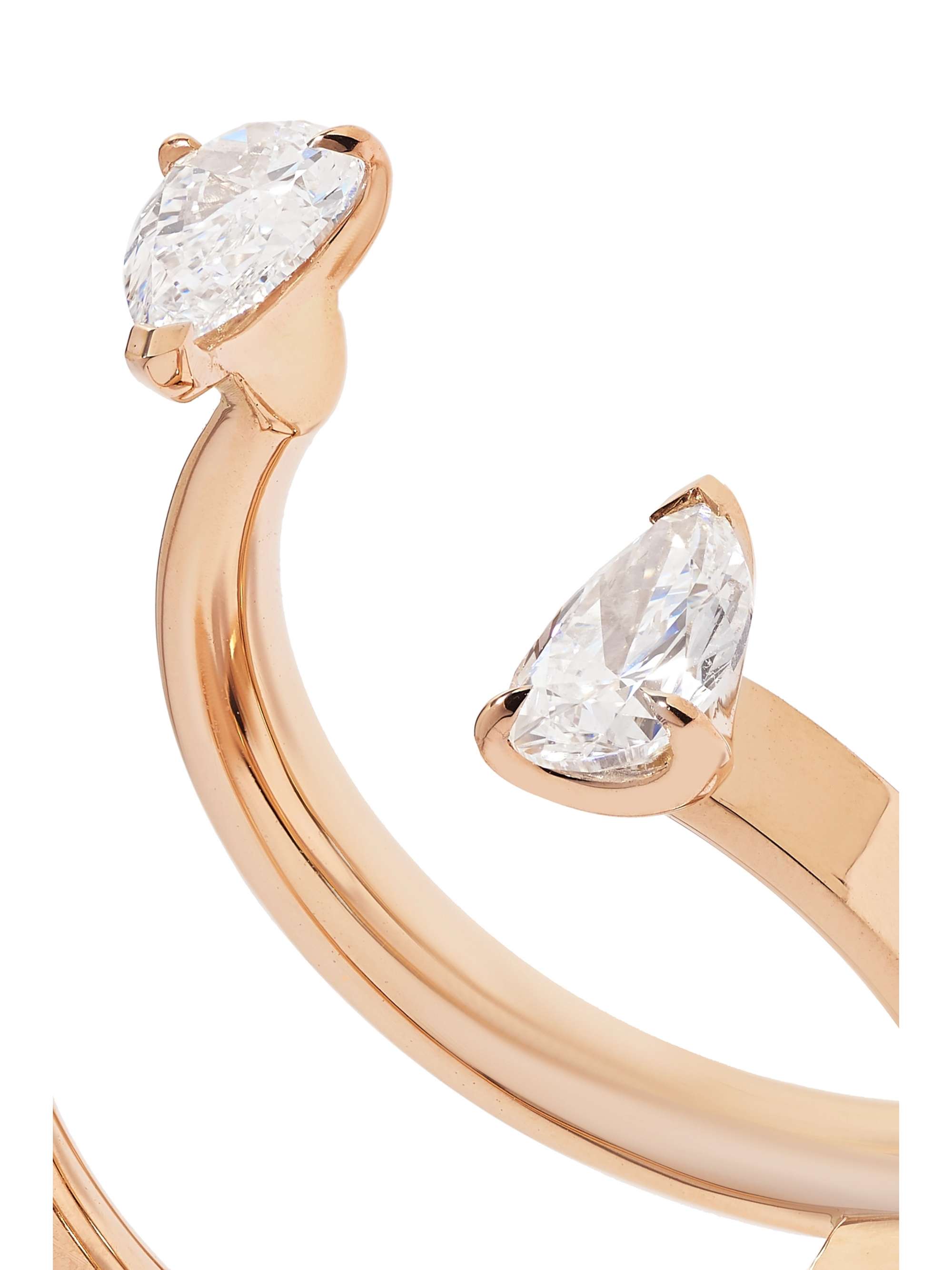 REPOSSI Serti Sur Vide 18-karat rose gold diamond ring