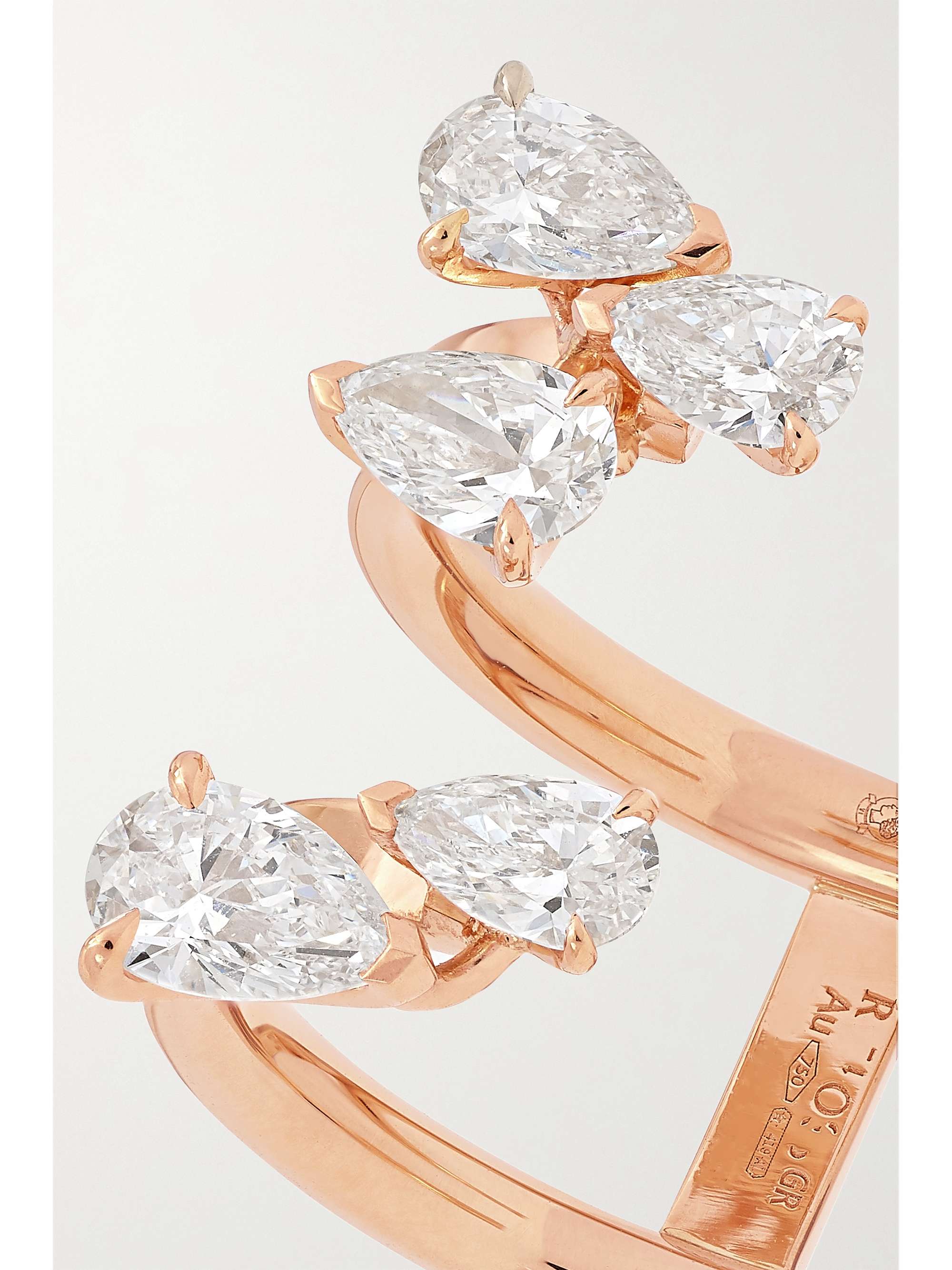 REPOSSI Serti Sur Vide 18-karat rose gold diamond ring