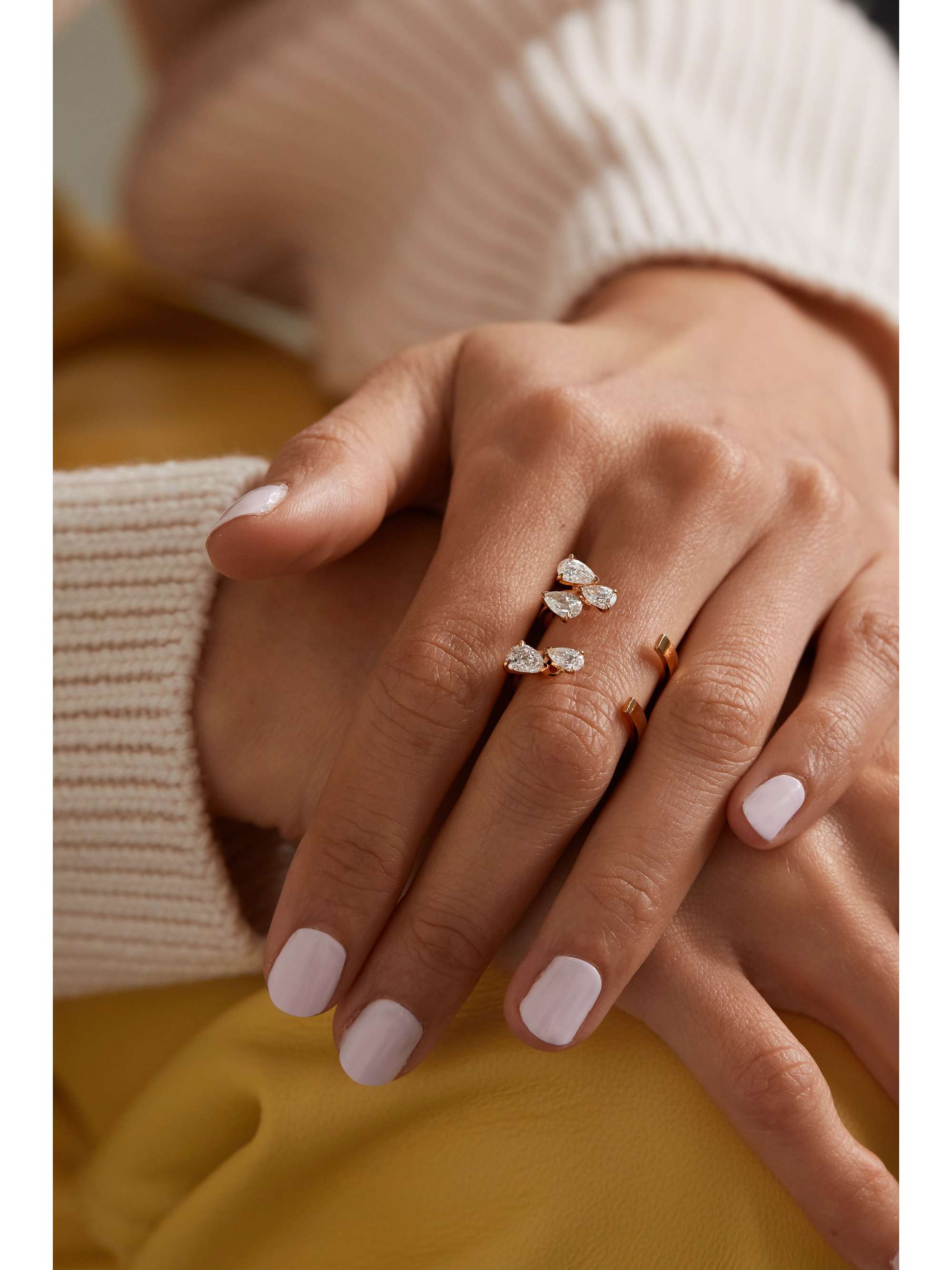 REPOSSI Serti Sur Vide 18-karat rose gold diamond ring