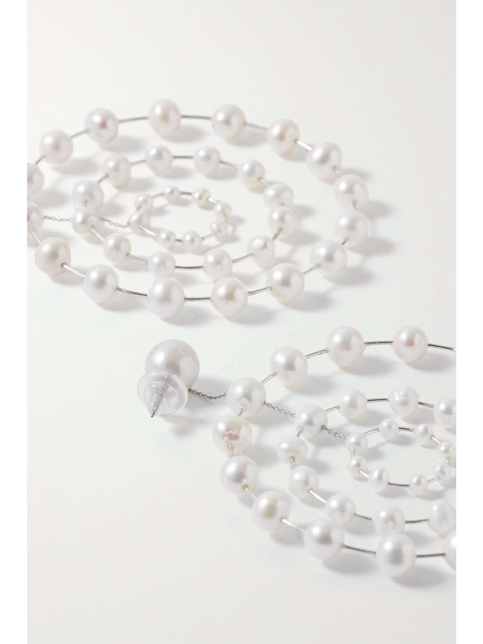 DANIELLE FRANKEL Silver and white gold pearl earrings