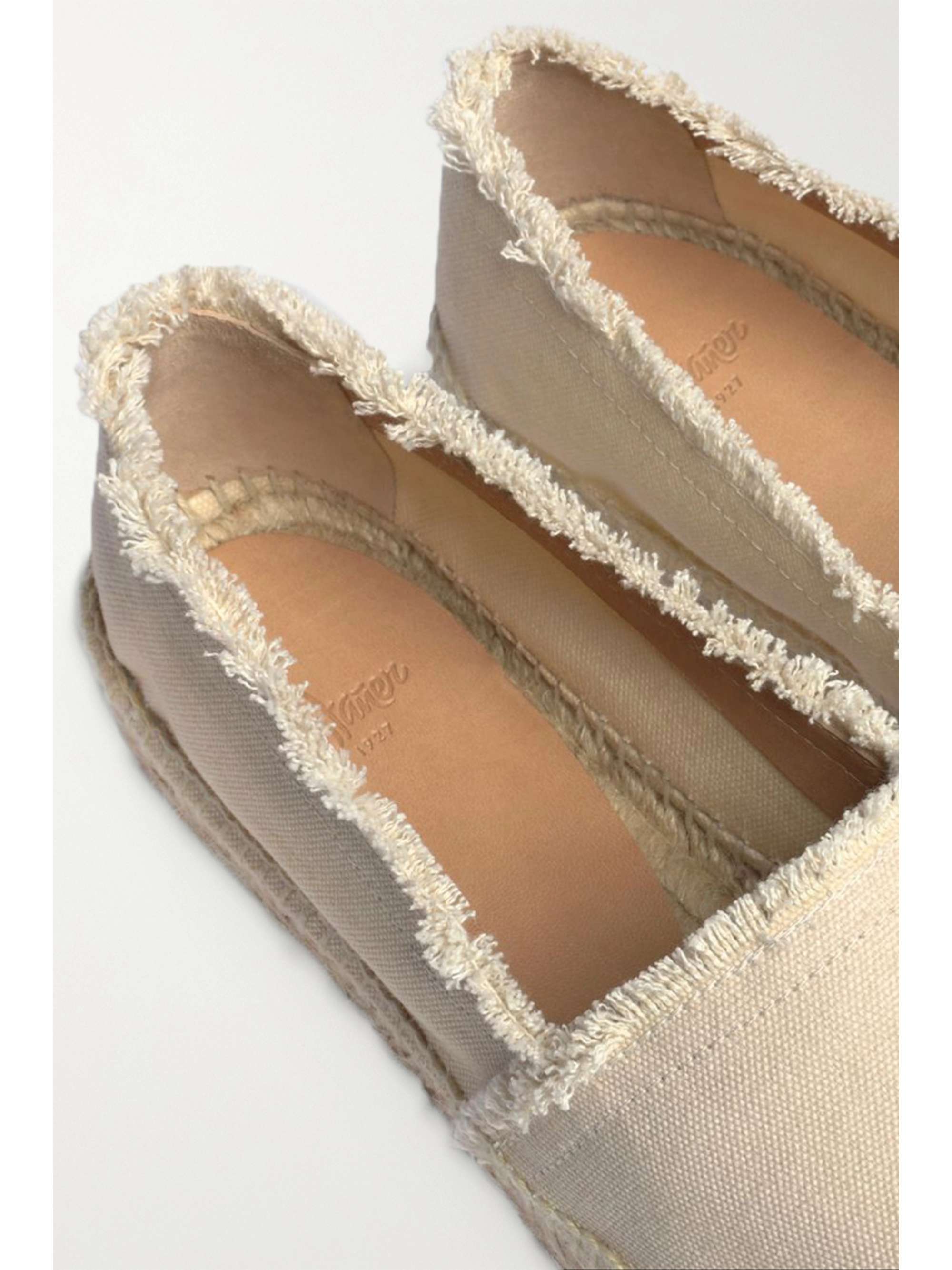 CASTAÑER + NET SUSTAIN Kampala frayed canvas espadrilles
