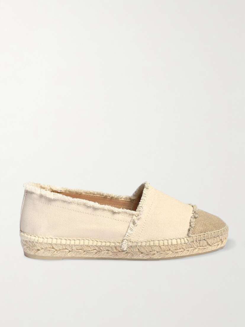 Castañer + Net Sustain Kampala Frayed Canvas Espadrilles