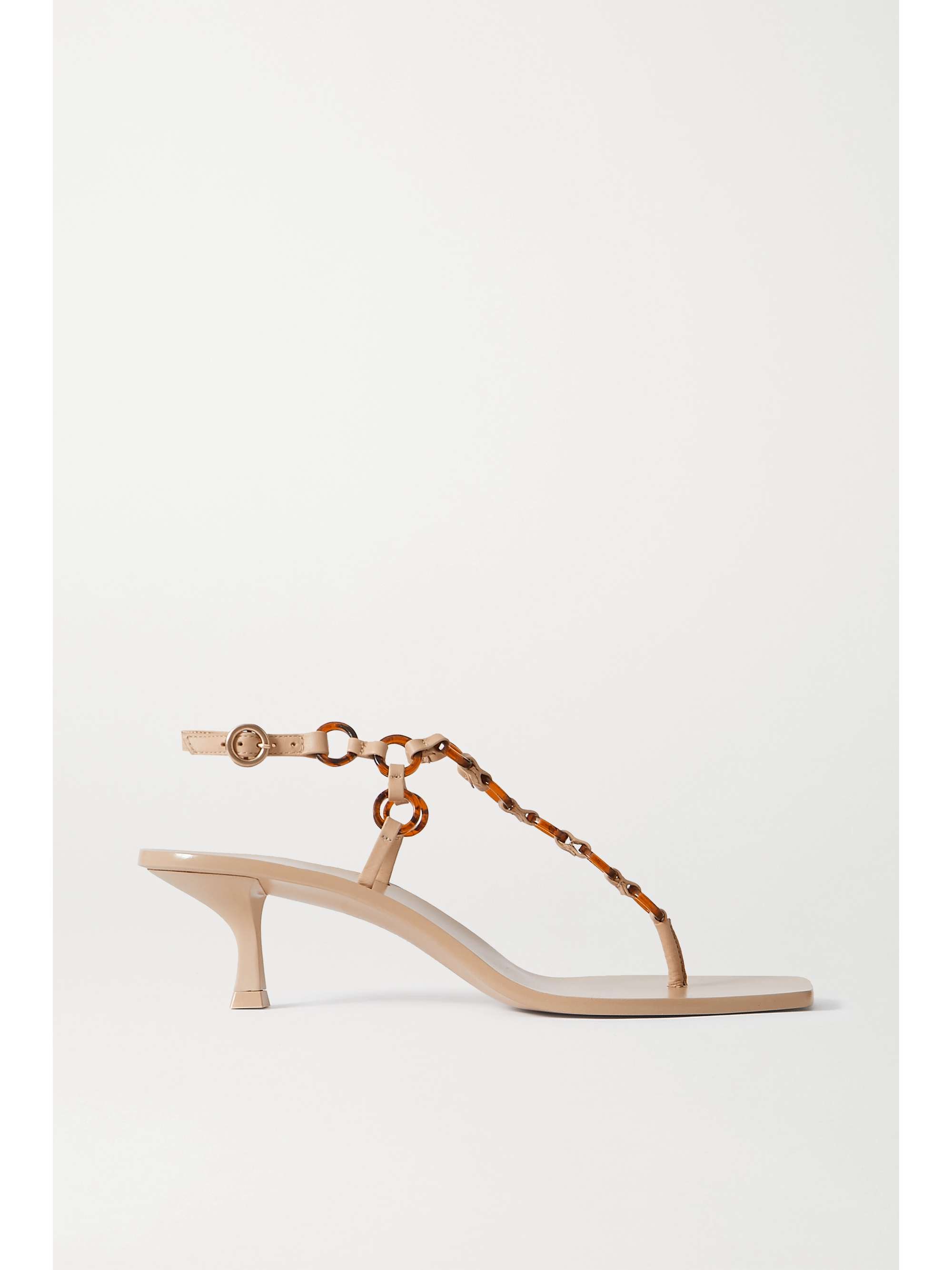 Sand Caitlyn embellished leather 