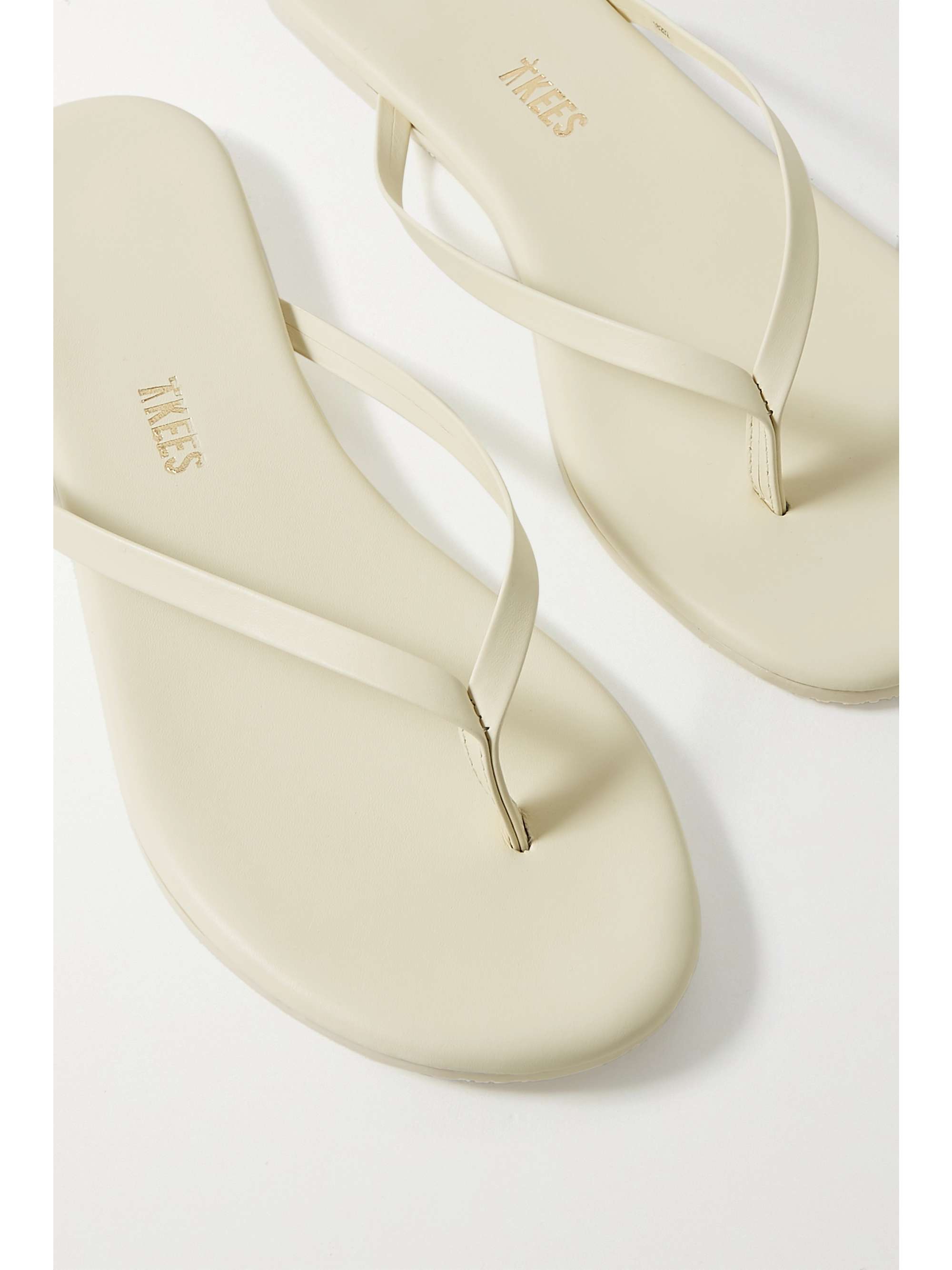 TKEES Metallics leather flip flops