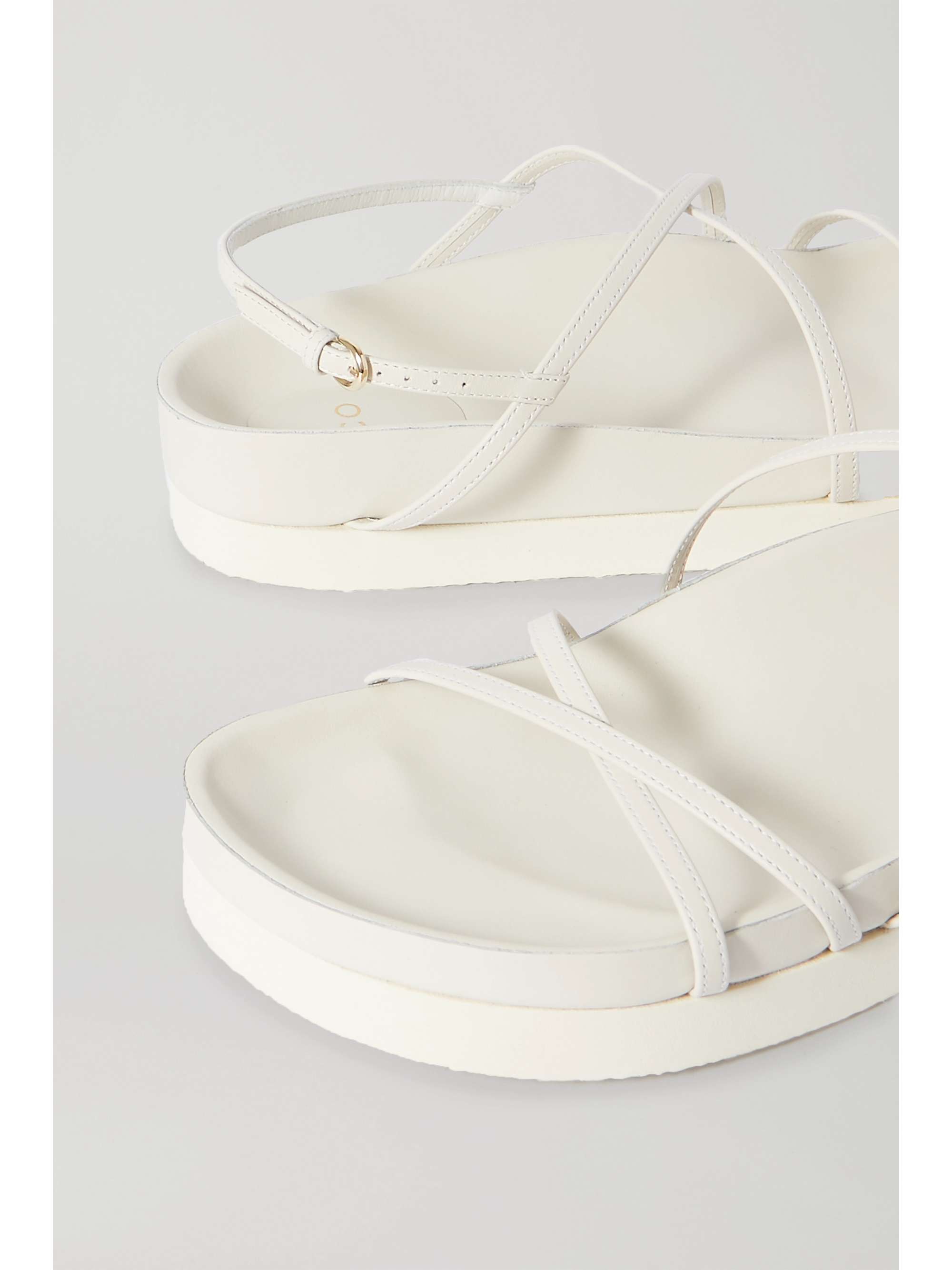 ivory platform sandals