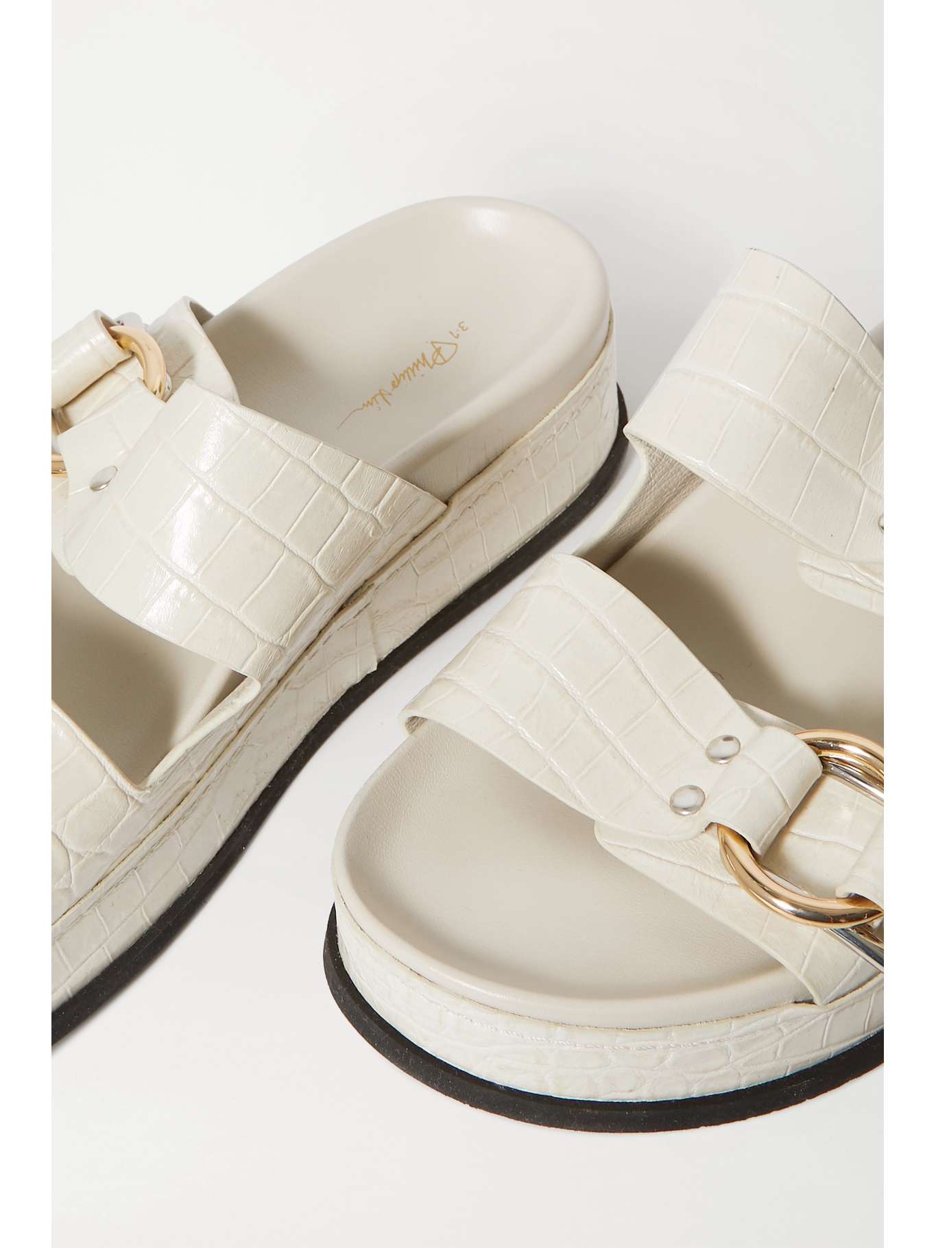 3.1 Phillip Lim | Freida Platform Buckle Slides | INTERMIXÂ®