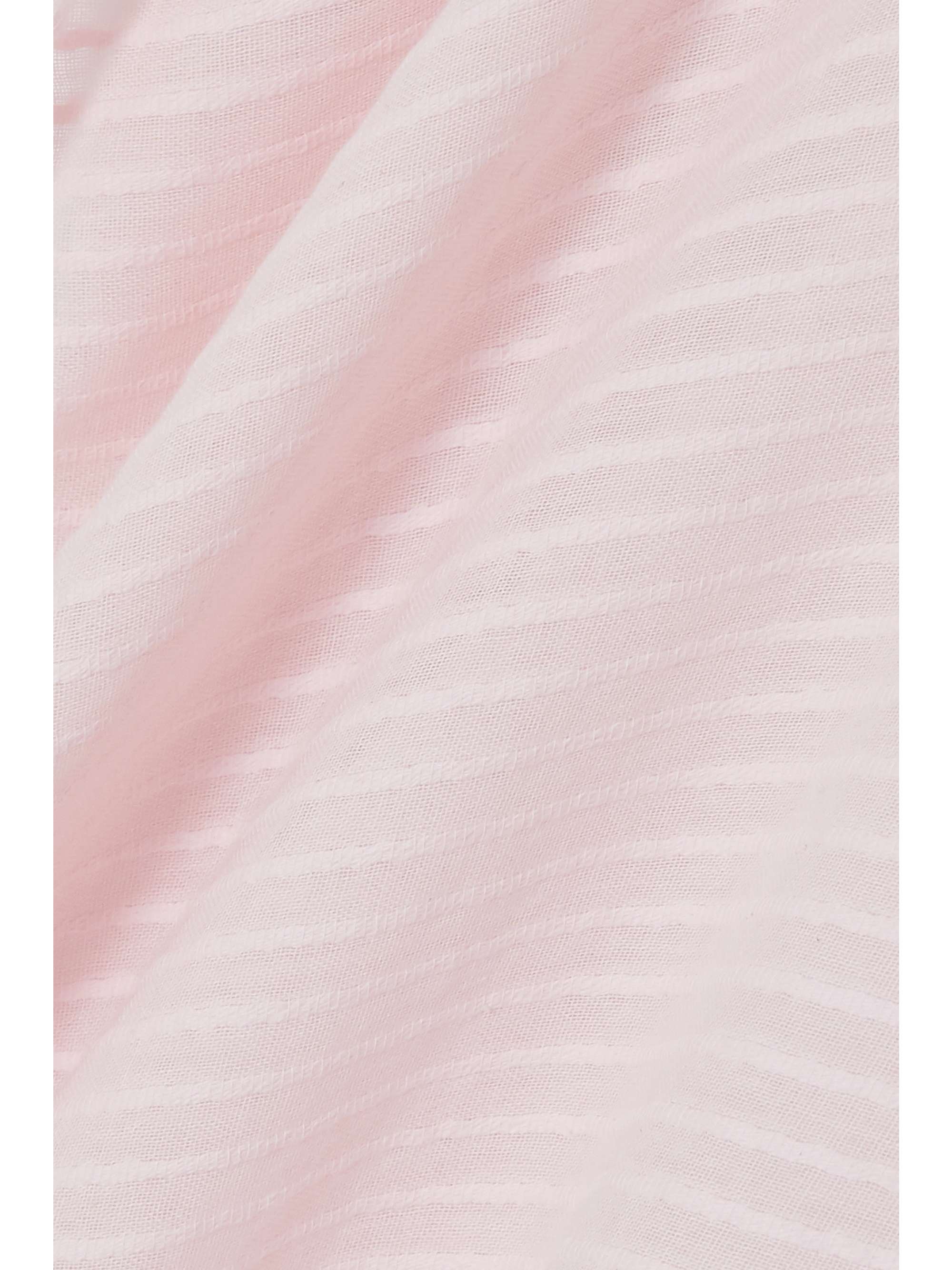 SU PARIS Luma fringed striped cotton-voile kaftan