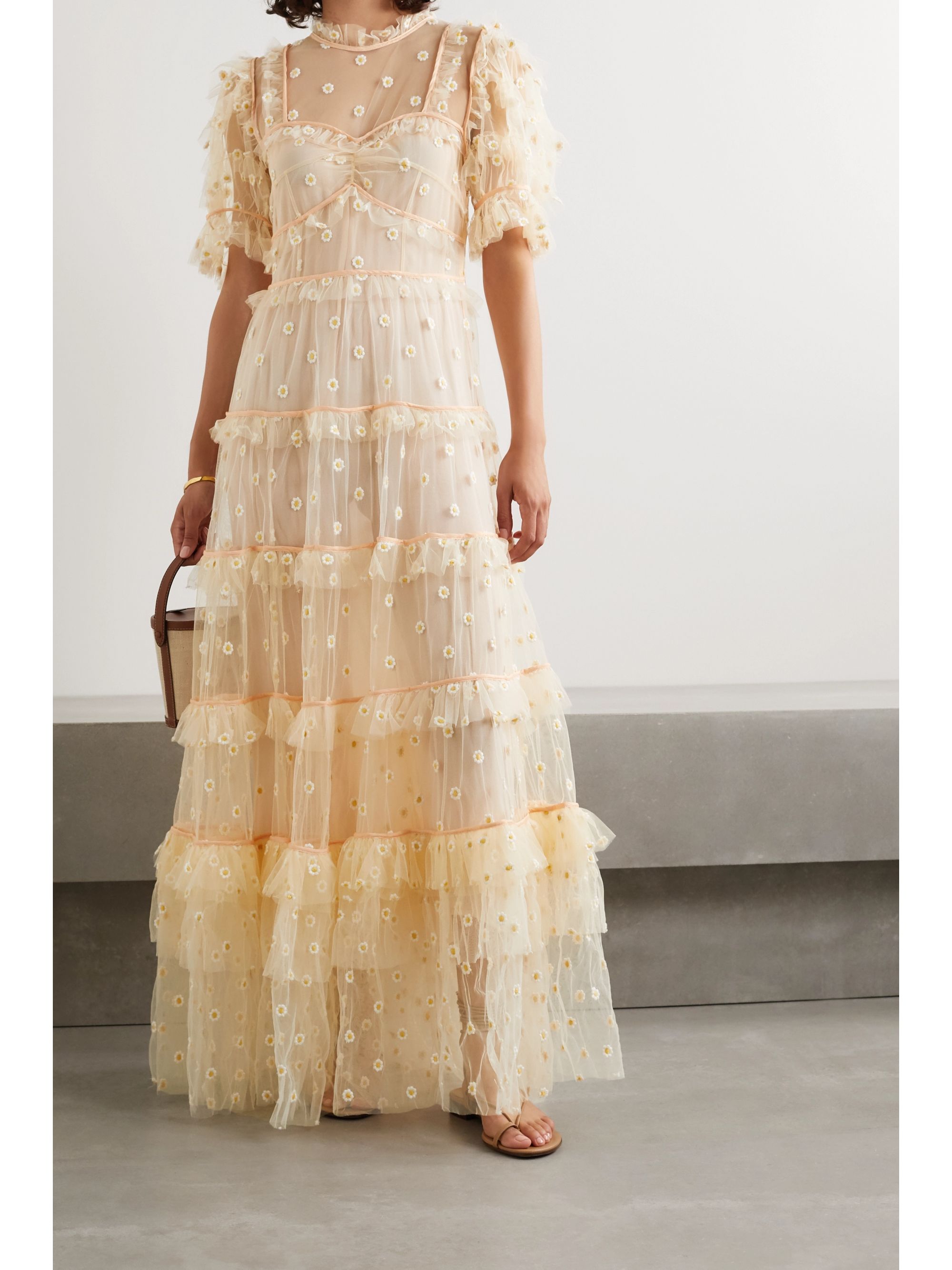 Tulle tiered maxi dress Clearance