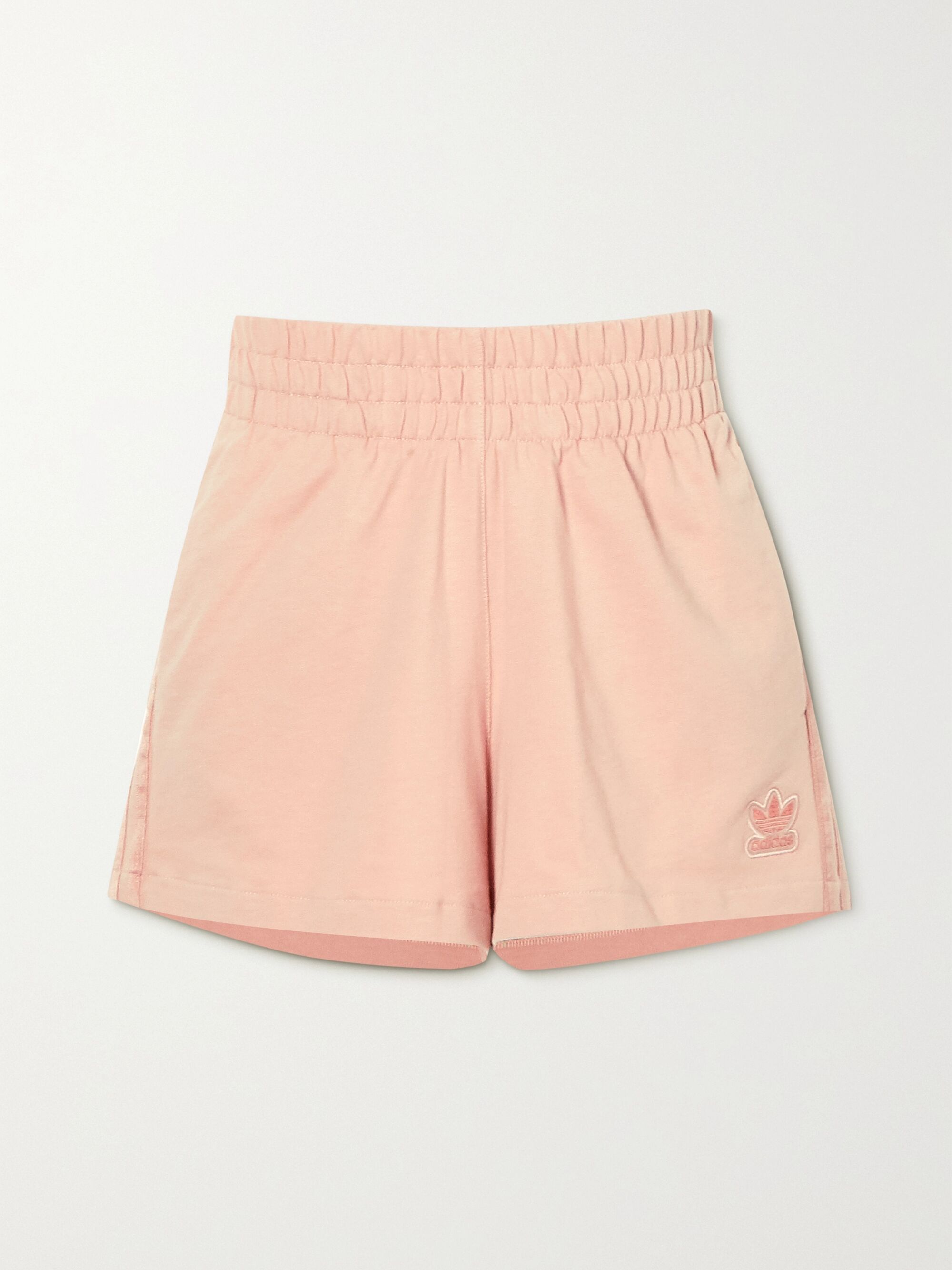 peach adidas shorts