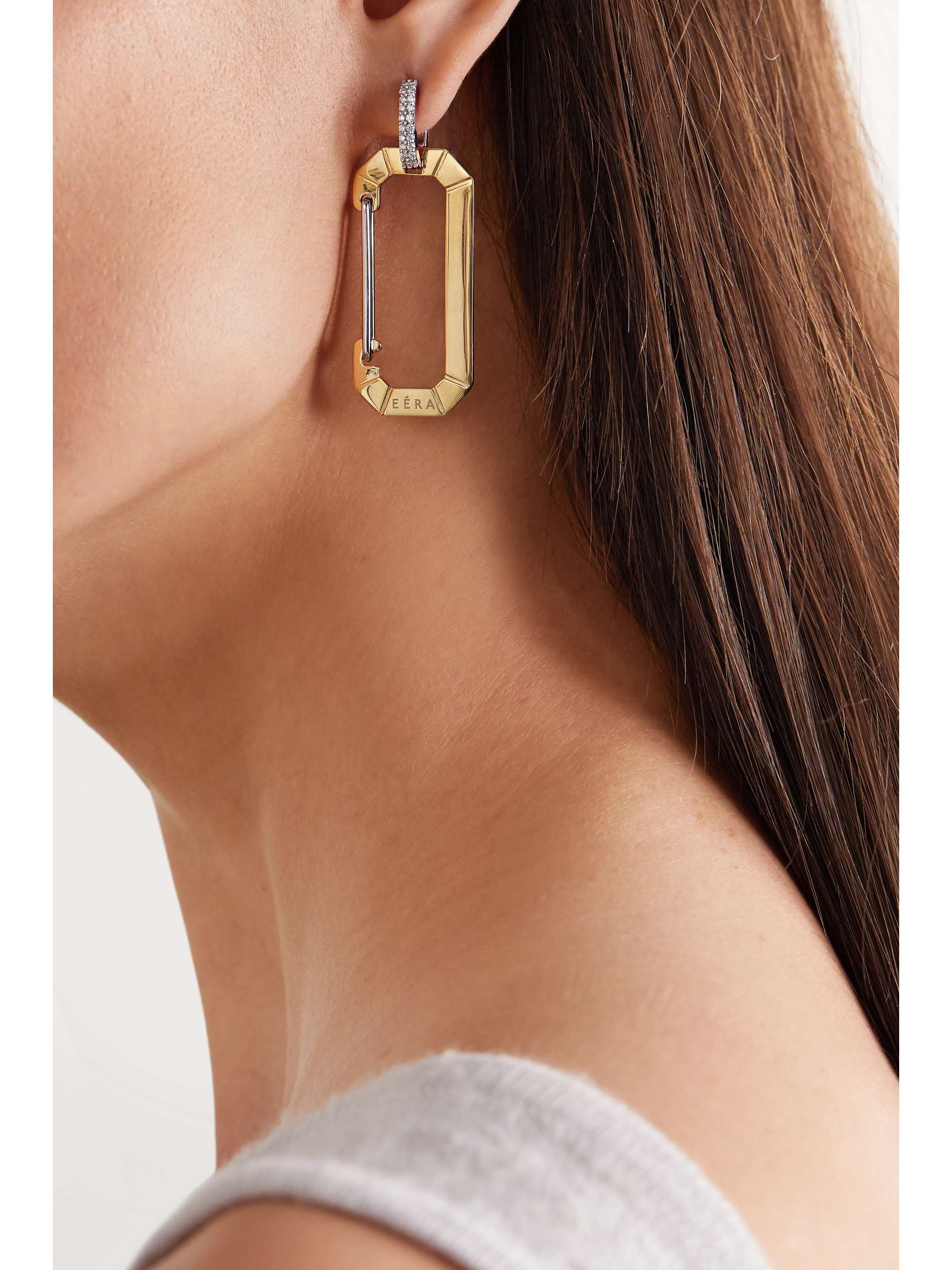 EÉRA Chiara gold and silver diamond earring