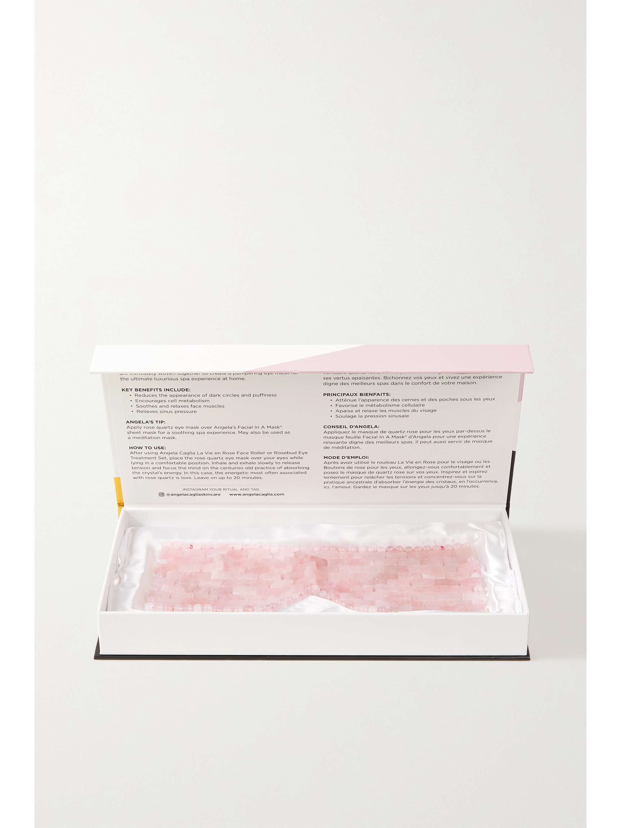 ANGELA CAGLIA Self Love Rose Quartz Eye Mask