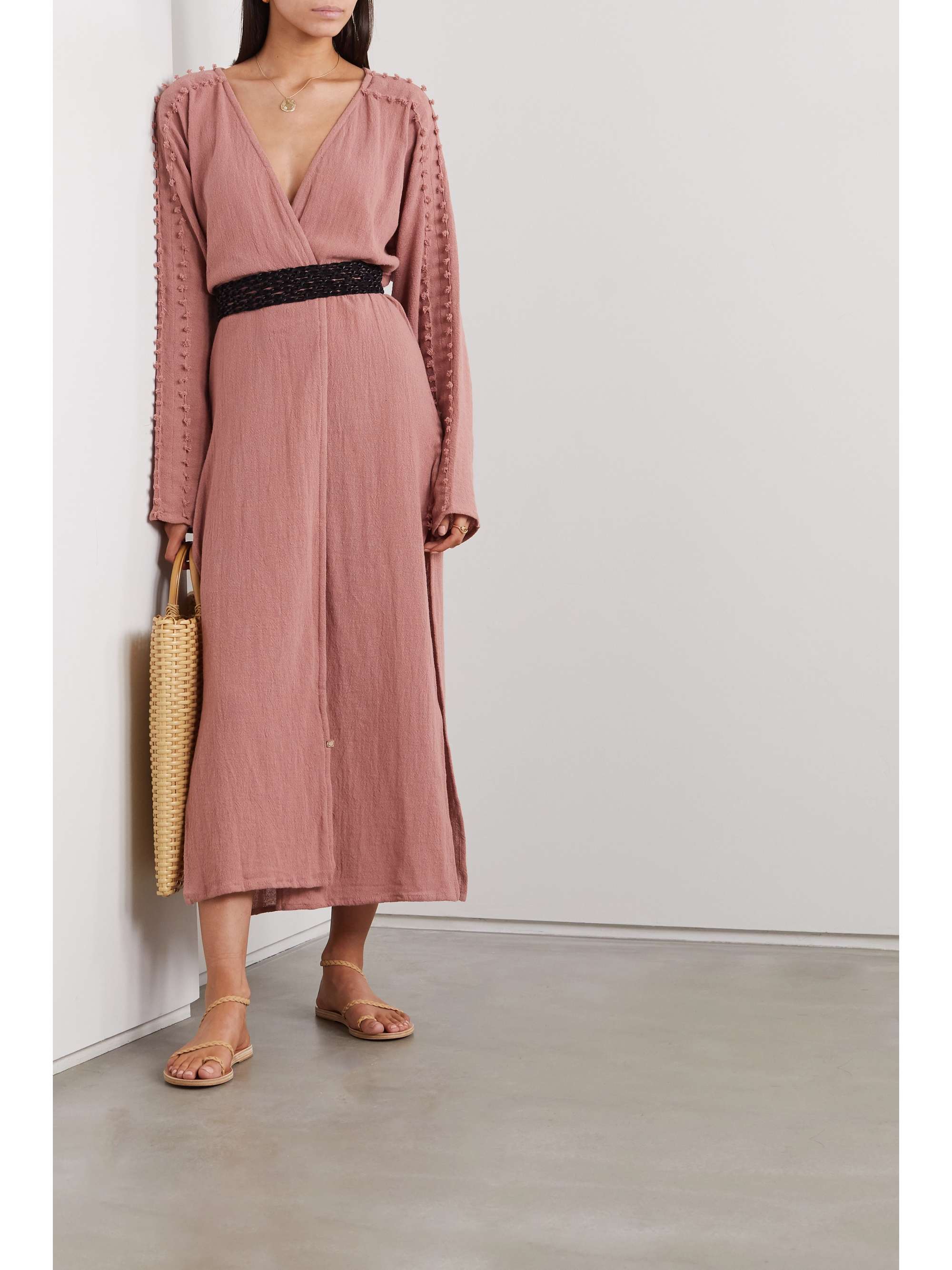 CARAVANA + NET SUSTAIN Kan cotton-gauze robe